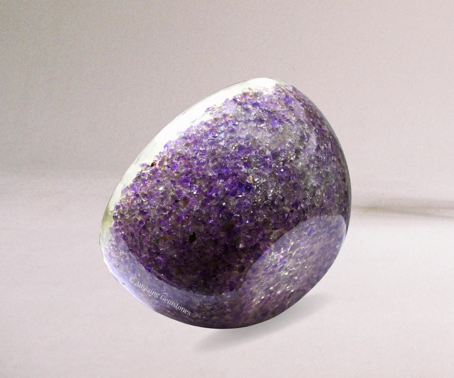 Amazing Gemstone Amethyst Orgonite Orgone Crystal Gemstone Bowl - 3" Orgonite Amethyst Crystal Bowl for Meditation, Crystals and Healing Stones Gift and Protection