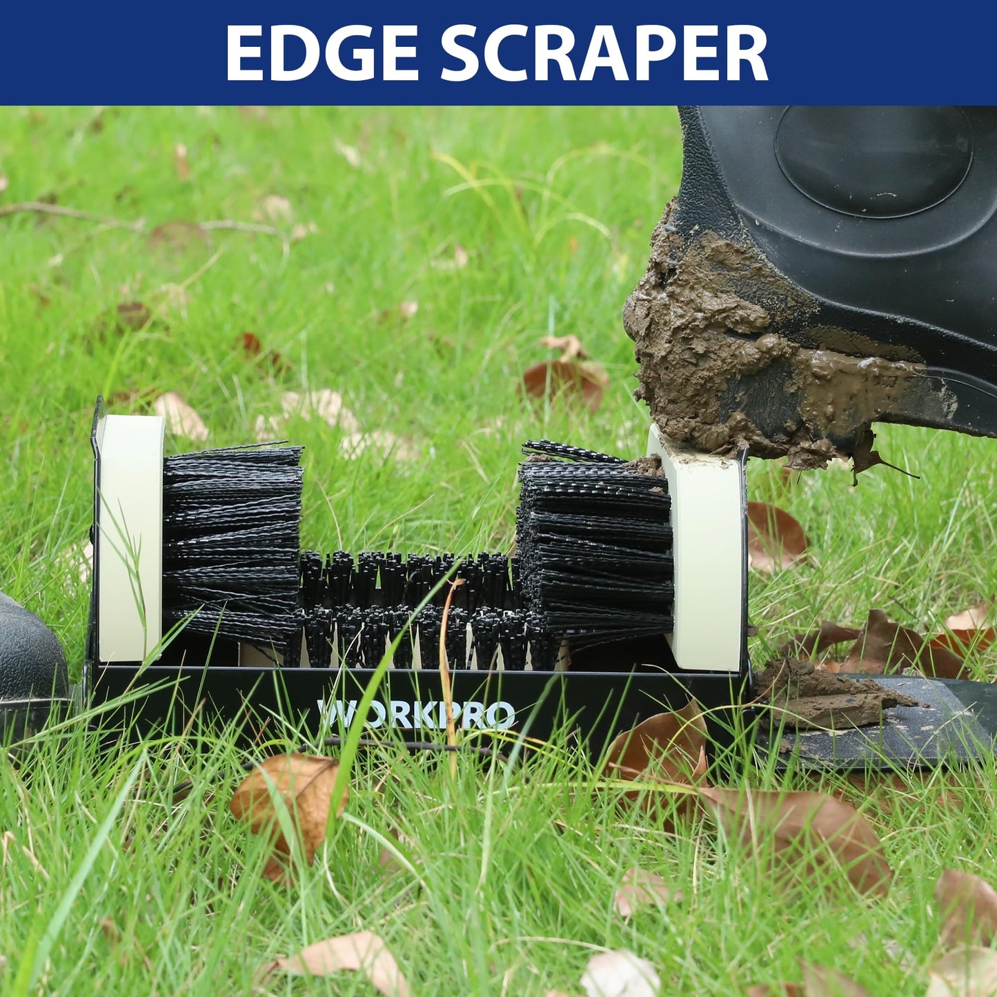 WORKPRO Boot Brush Scraper Extra Wide, Shoe Cleaner Brush, Boot Scrubber, Heavy Duty Boot Cleaning Brush Outdoor