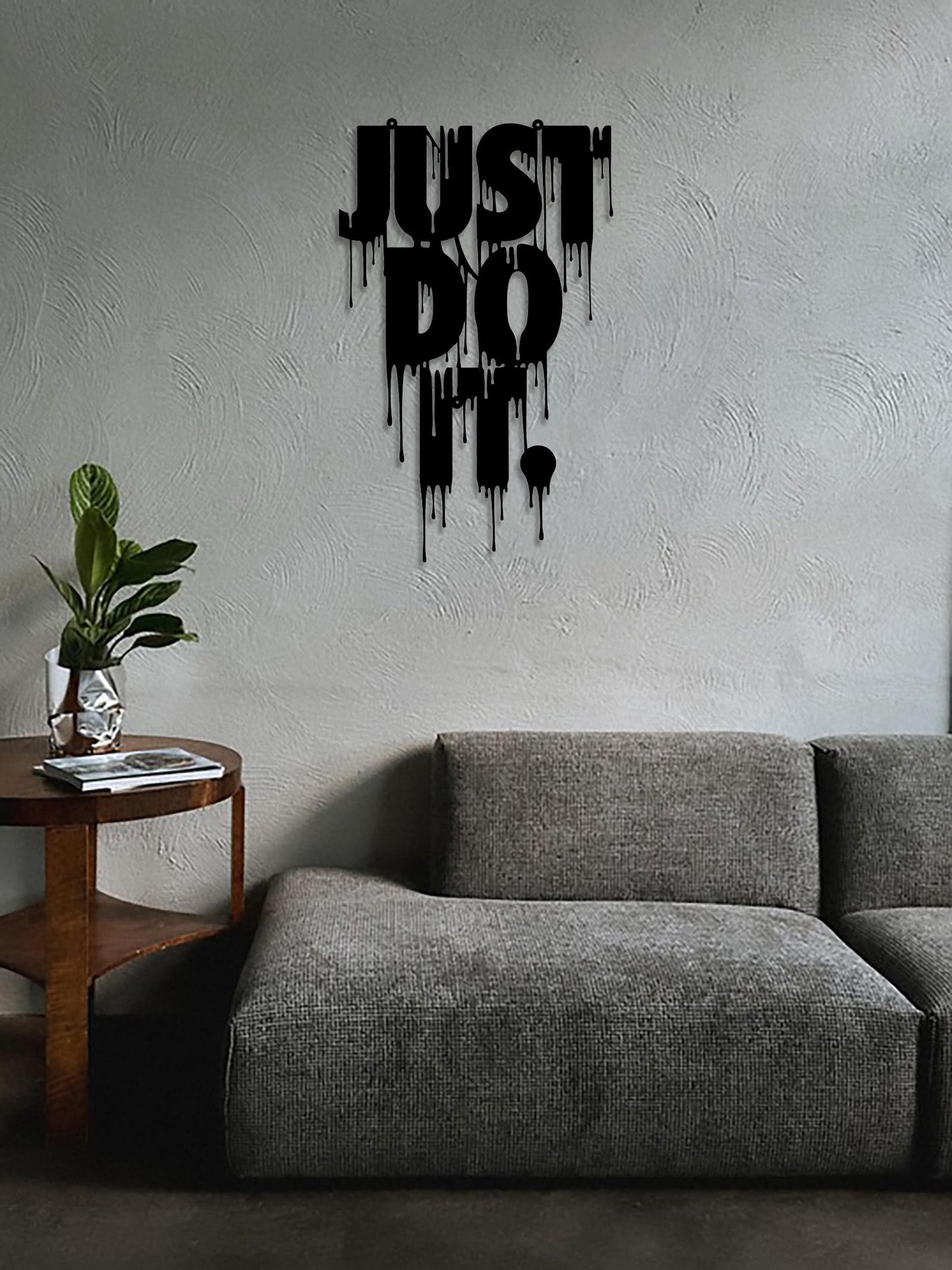 Benziso Motivational Metal Wall Art Inspirational Wall Decor Just Do It Decorative Sign for Office Encouragement Gifts (Black)