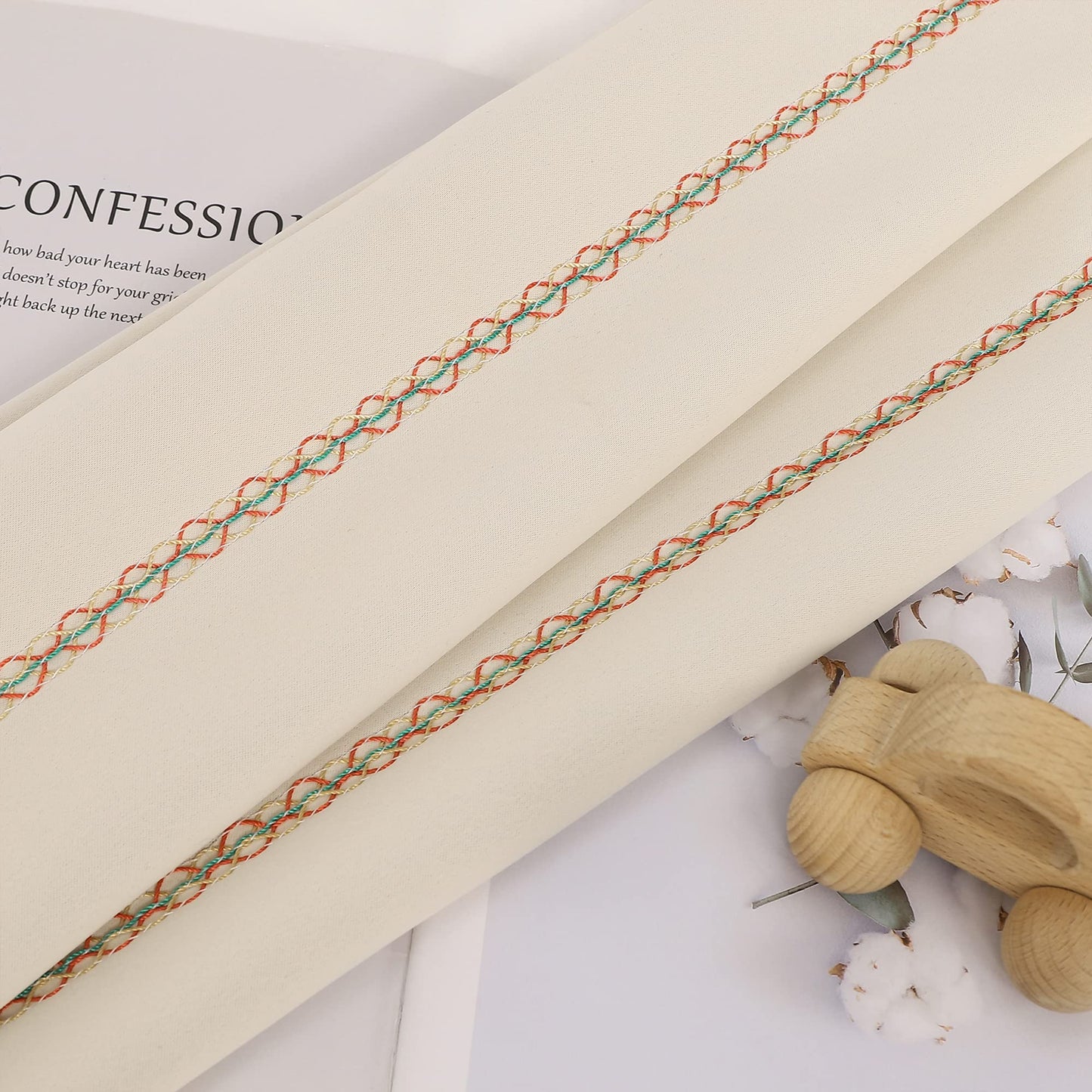 JADE POKE Bed Runner - 210 x 50 cm, Queen & Full Size, Beige Bed Throws Decorations for Bedroom, Hotel, Wedding Room