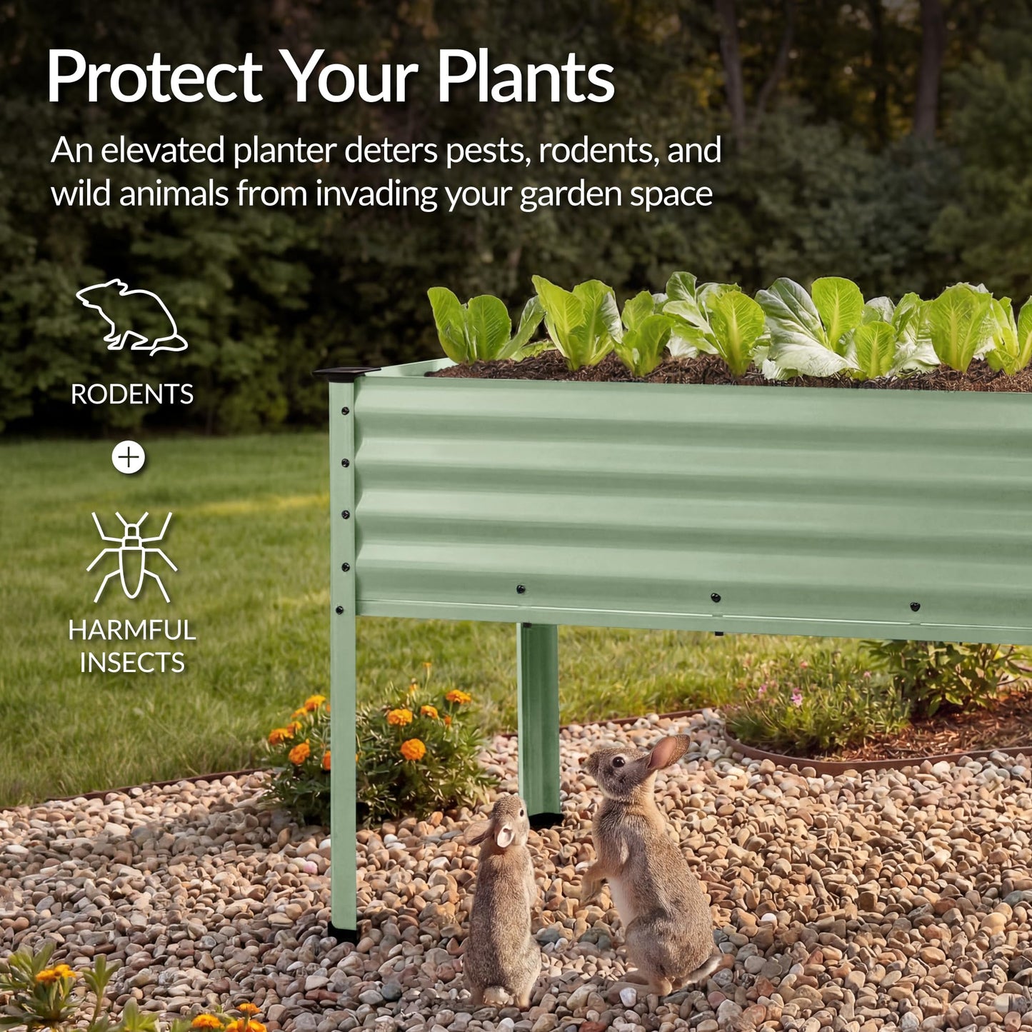 Best Choice Products 48x24x30in Galvanized Raised Garden Bed, Metal Elevated Planter Box, Vegetable Garden for Backyard, Patio, Balcony, 100% Non Toxic Materials - Sage Green