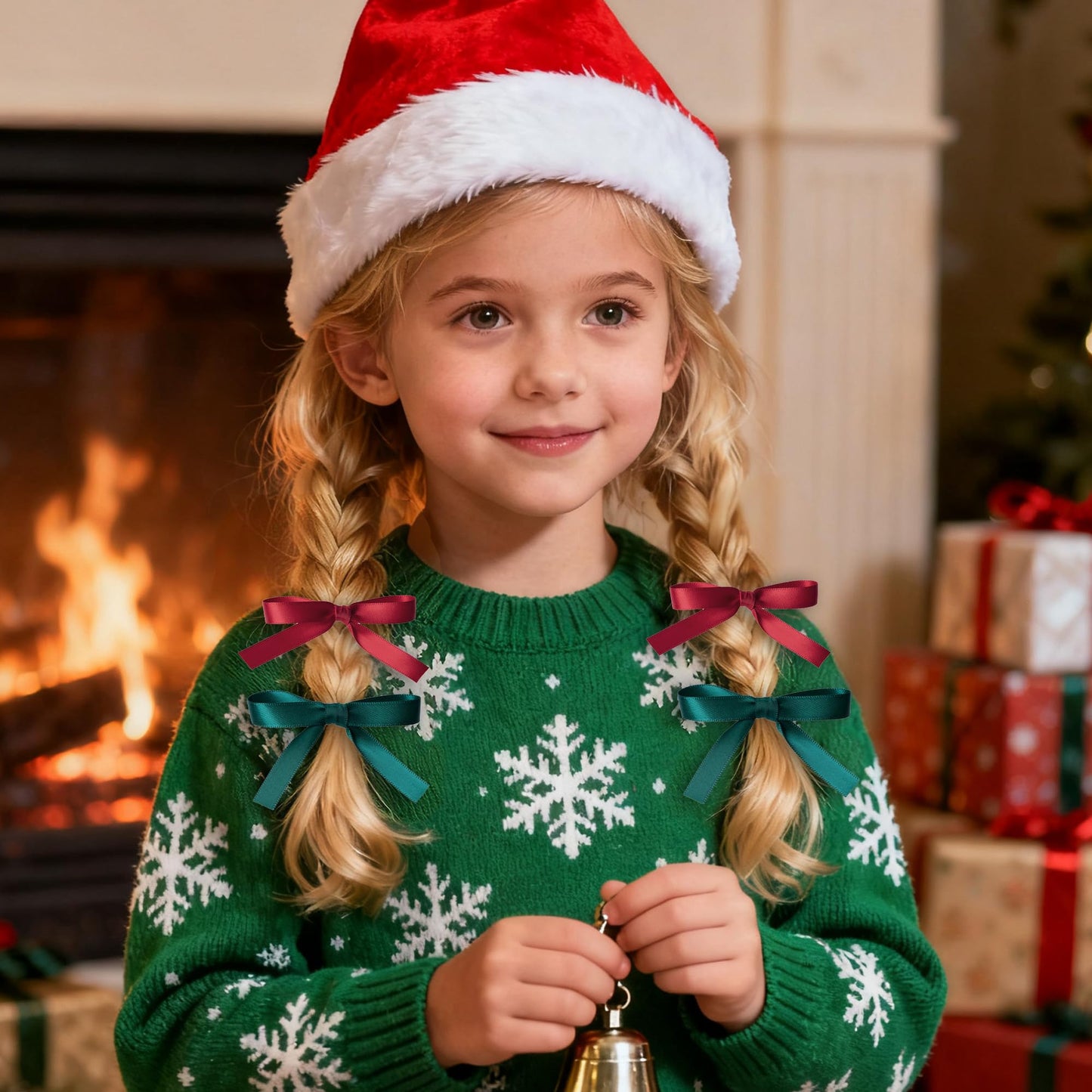 Keypan Christmas Satin Ribbon Set 3/8" x 50 Yards Double-Faced Assorted Ribbons for Gift Wrapping, Tree Ornaments, DIY Crafts, Hair Bows & Holiday Décor