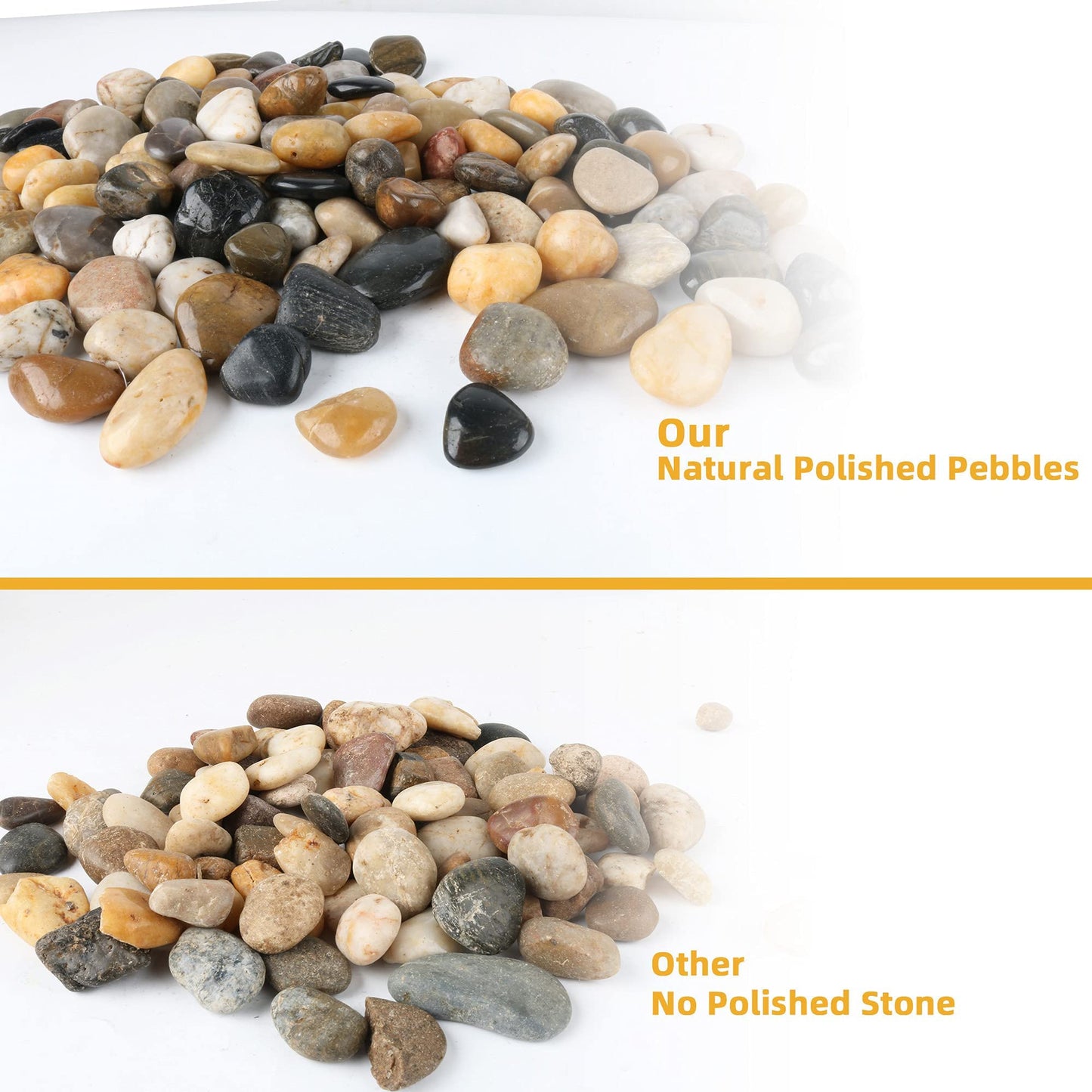 Pebbles for Plants 3 lb Natural Garden Decorative Stone Outdoor Aquariums Gravel 1-1.5 Inches