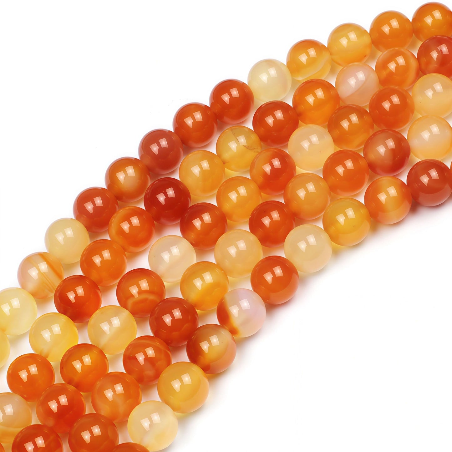 MJDCB 7A Round Natural Red Carnelian Gemstone Beads Stone Loose Beads for Necklace Bracelet Charms Jewelry Making 15" (6mm)