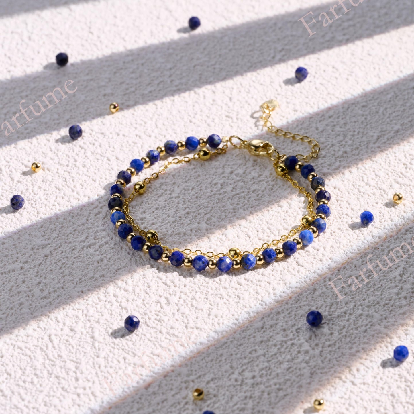 Farfume Lapis Lazuli Crystal Bracelet Beaded Bracelets for Women 4mm Natural Stone Beads Gemstone Handmade Jewelry Valentine's Day Gifts