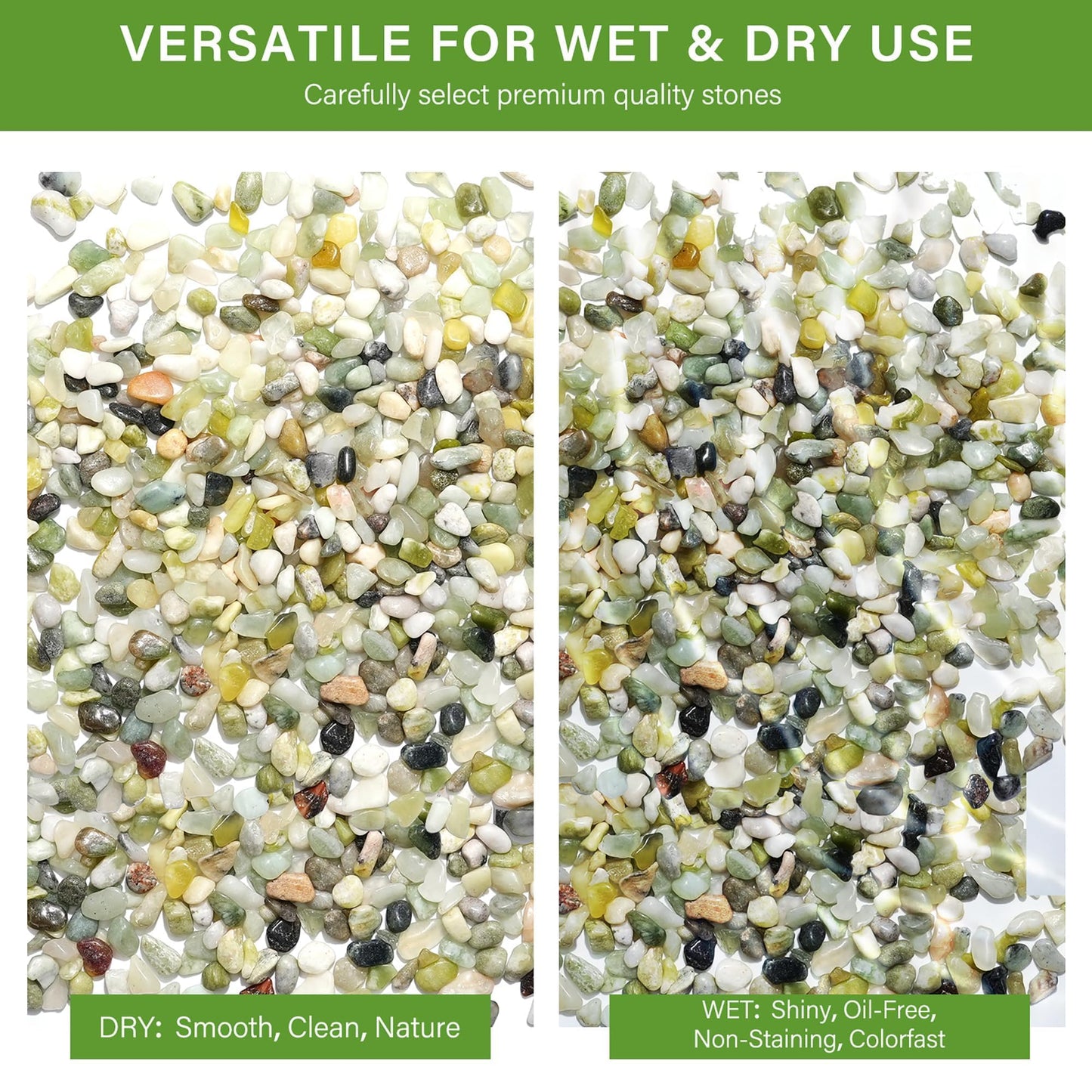 NUPICK 12 lbs Pebbles for Indoor Plants, 1/5 Inch Pea Gravel for Fish Tank, Polished Decorative Rocks for Succulent, Natural River Stones for Vases, Cactus, Landscaping, Bird Bath, Aquarium, Jade