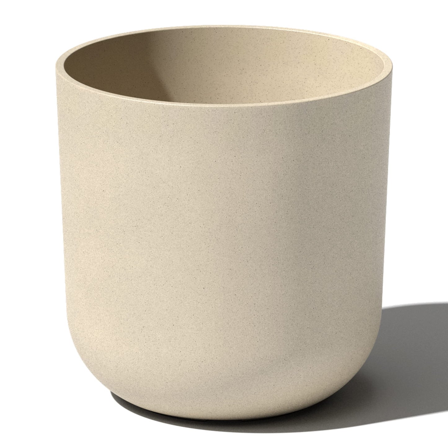 Veradek Round Lima Plastic Planter Pots for Indoor/Outdoor Garden Use, Sand Color, 5 Year Warranty
