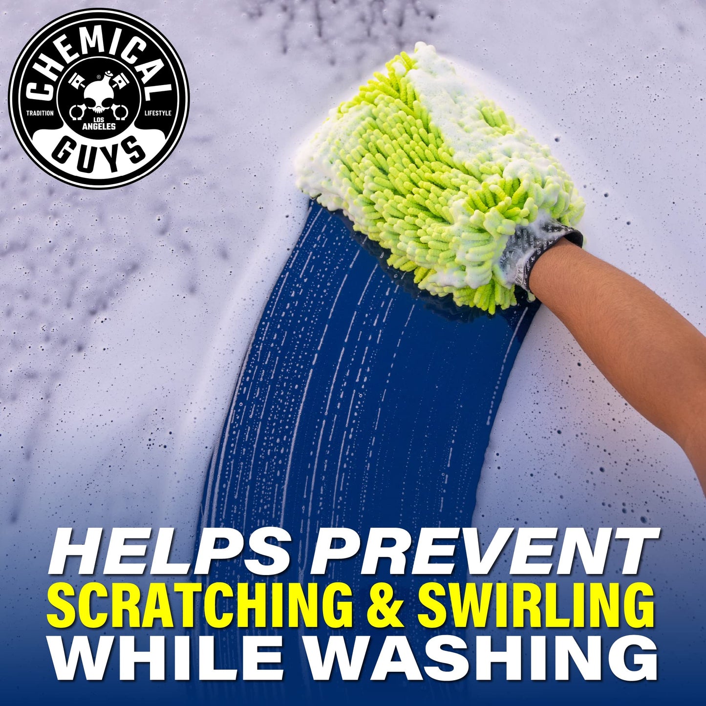 Chemical Guys Foam Blaster 6 Car Wash Gun, Chemical Guys Foam Gun, and Chenille Scratch-Free Microfiber Wash Mitt - Connects to Any Garden Hose for Thick Suds - Safe for Cars, Trucks, SUVs - 2 Items