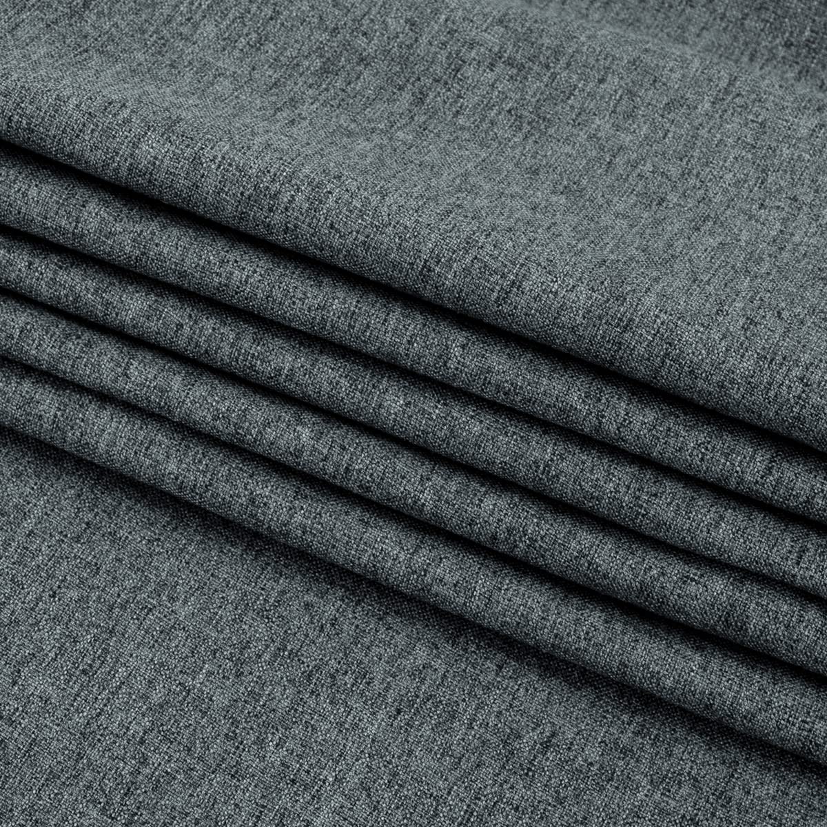 AMBERIS Bed Runner Dark Grey, Imitation Linen Decorative Bed Scarf for Home Hotel (Pillowcases Sold Separately)