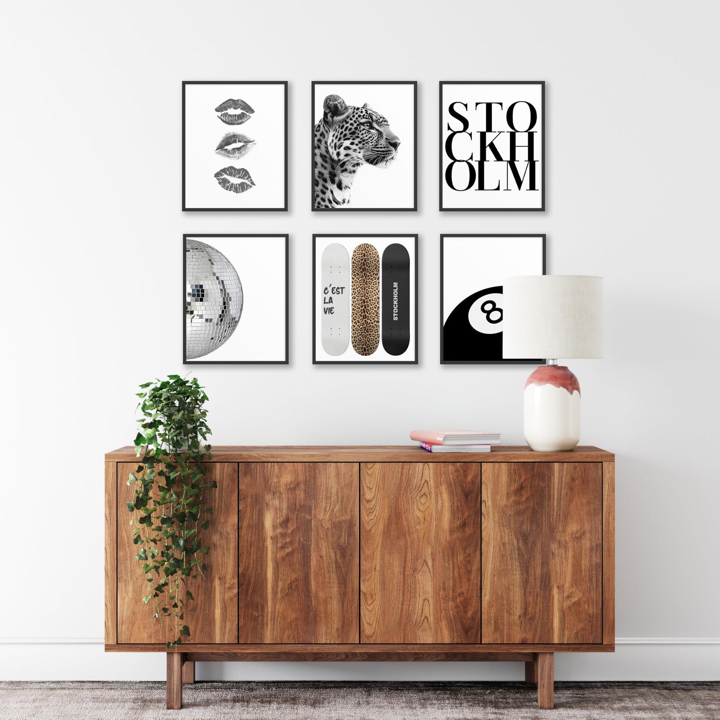 TwoDays Stockholm Style Room Decor for Women, Chic Trendy Wall Art for Living Room Aesthetic, Luxury Fashion Posters for Home Bedroom Apartment Dorm (8" X 10", Set of 6, UNFRAMED)