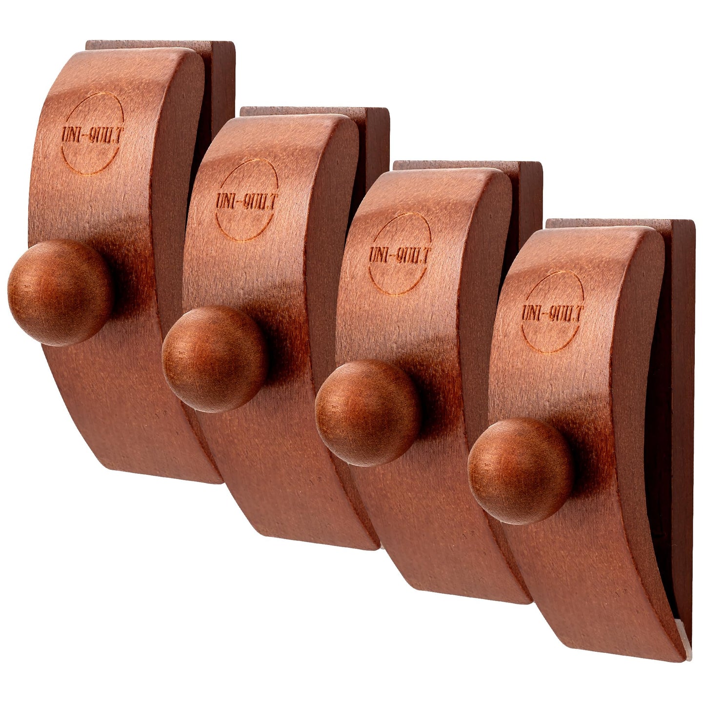 4 Pack Wooden Quilt & Tapestry Hanger Set – Adjustable Wall Mount Clips for Hanging Quilts, Blankets, Rugs, and Tapestries – Secure Non-Slip Display Holders for Home Décor