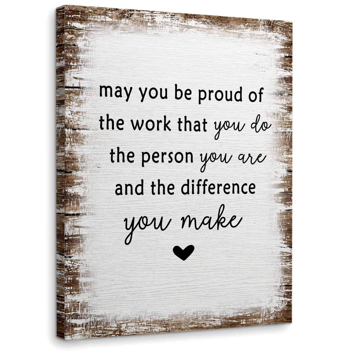WODMIS Inspirational Painting, Wrapped Canvas Wall Art for Office Decor, Employee Appreciation Gift, 11x14 inches
