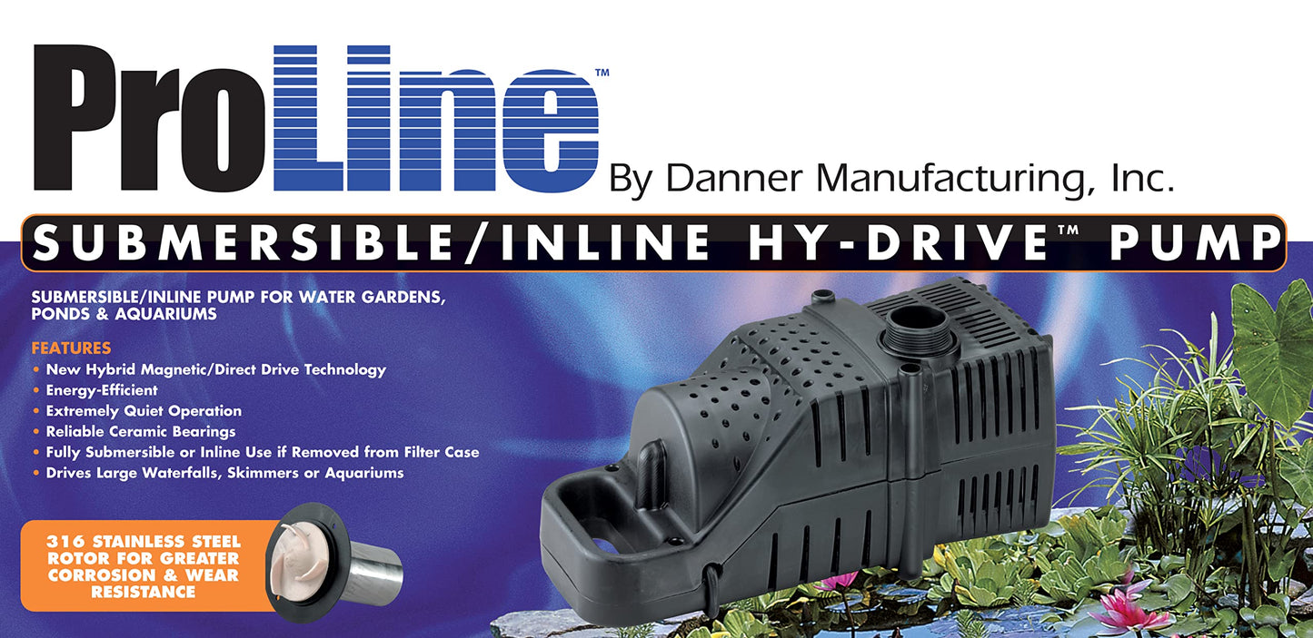 Danner Manufacturing, Inc. ProLine 4000 GPH Hy-Drive Water Pump with Protective Cage, 02675