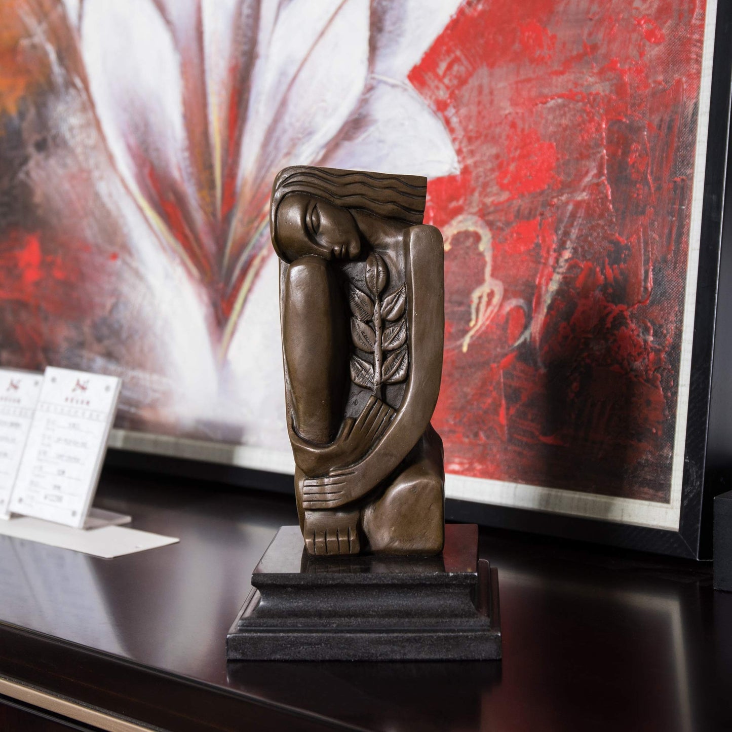 Toperkin Abstract Sculpture Bronze Female Statue Metal Figurine BSE-001