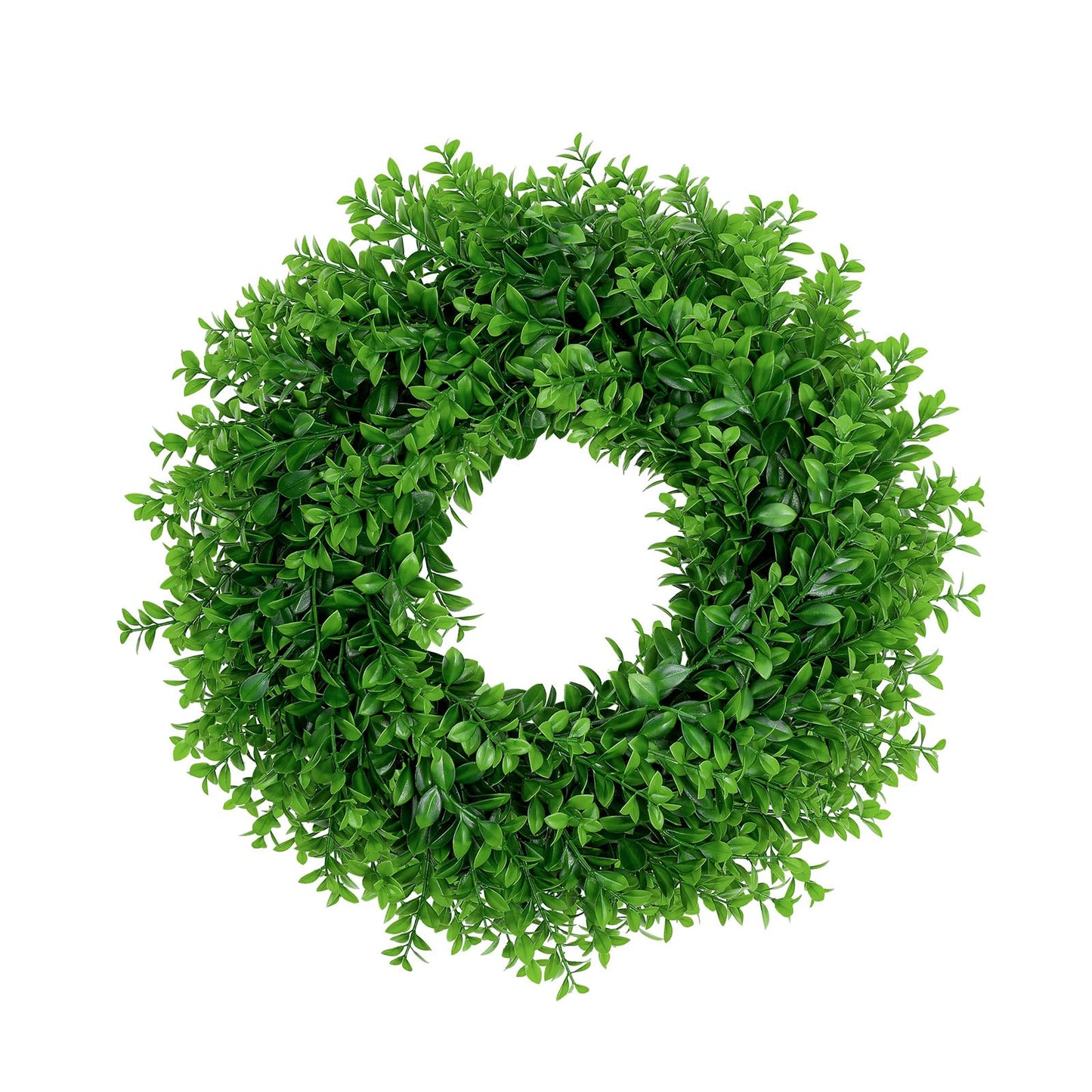 U'Artlines 23.6" Front Door Wreaths Artificial Spring Summer Greenery Hanging Garland for Home Wedding Wall Window Decoration (23.6'' Boxwood,1)
