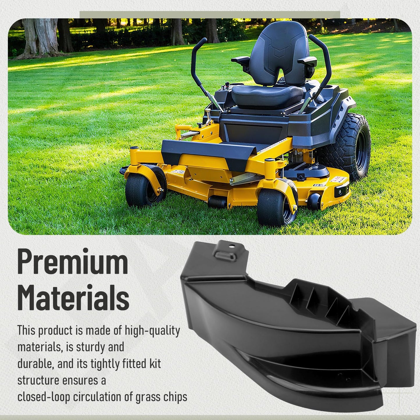 LEAFLEX 631-08129 Mulch Plug Replacement Compatible with Cub c-adet 54 Inch FAB Mulch Kit Xtreme S- Lawn Mower Mulching Kit Accessory, Helps Reduce Cleaning Frequency and Saves Working Time