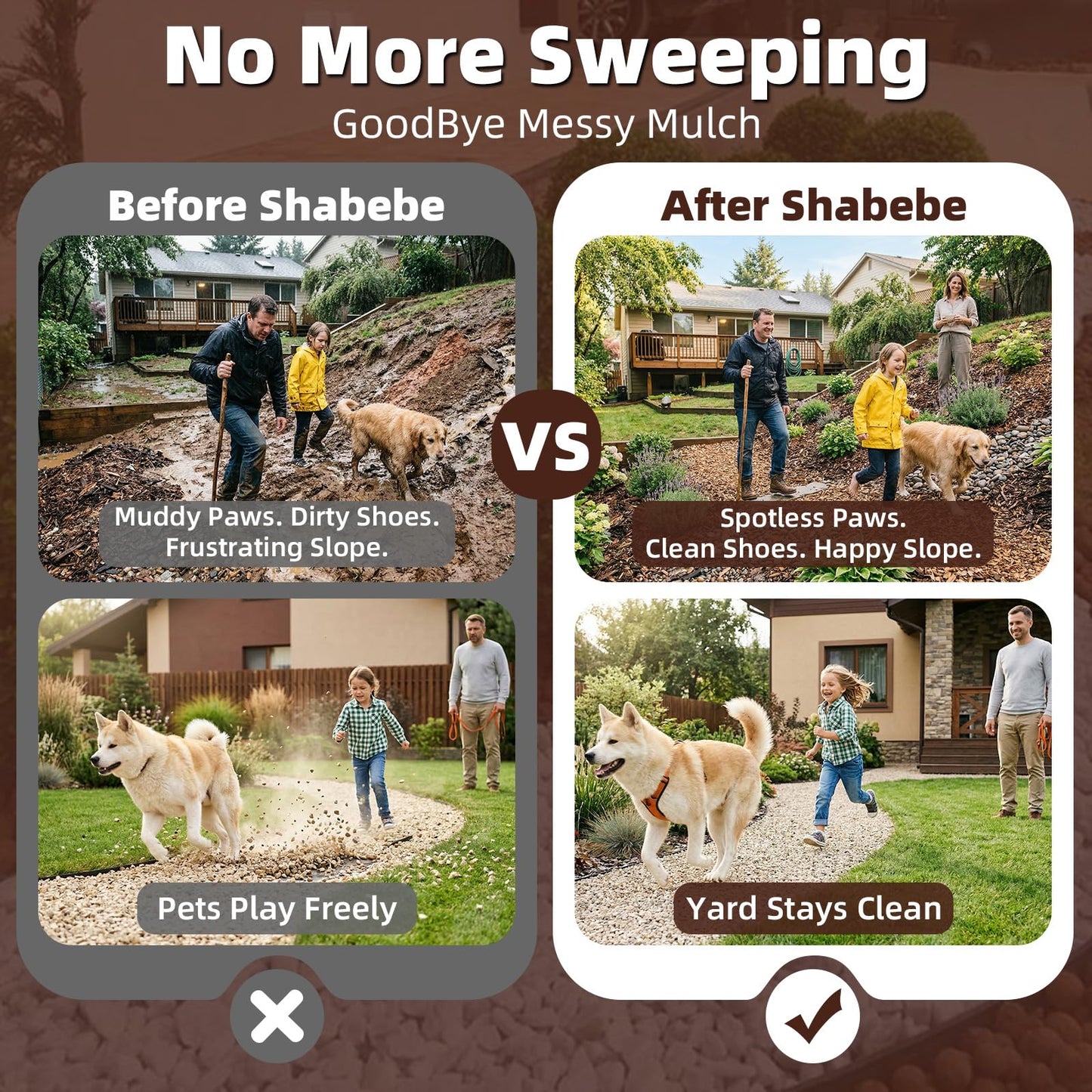 Shabebe Rock Glue, 1Gallon Mulch Hold for Landscaping with Sprayer, 99% Ultra Stick Pea Gravel Stabilizer Landscape, Non-Toxic Rapid-Dry Landscape Binder, Dries-Clear Gravel Binder for Pebble Garden