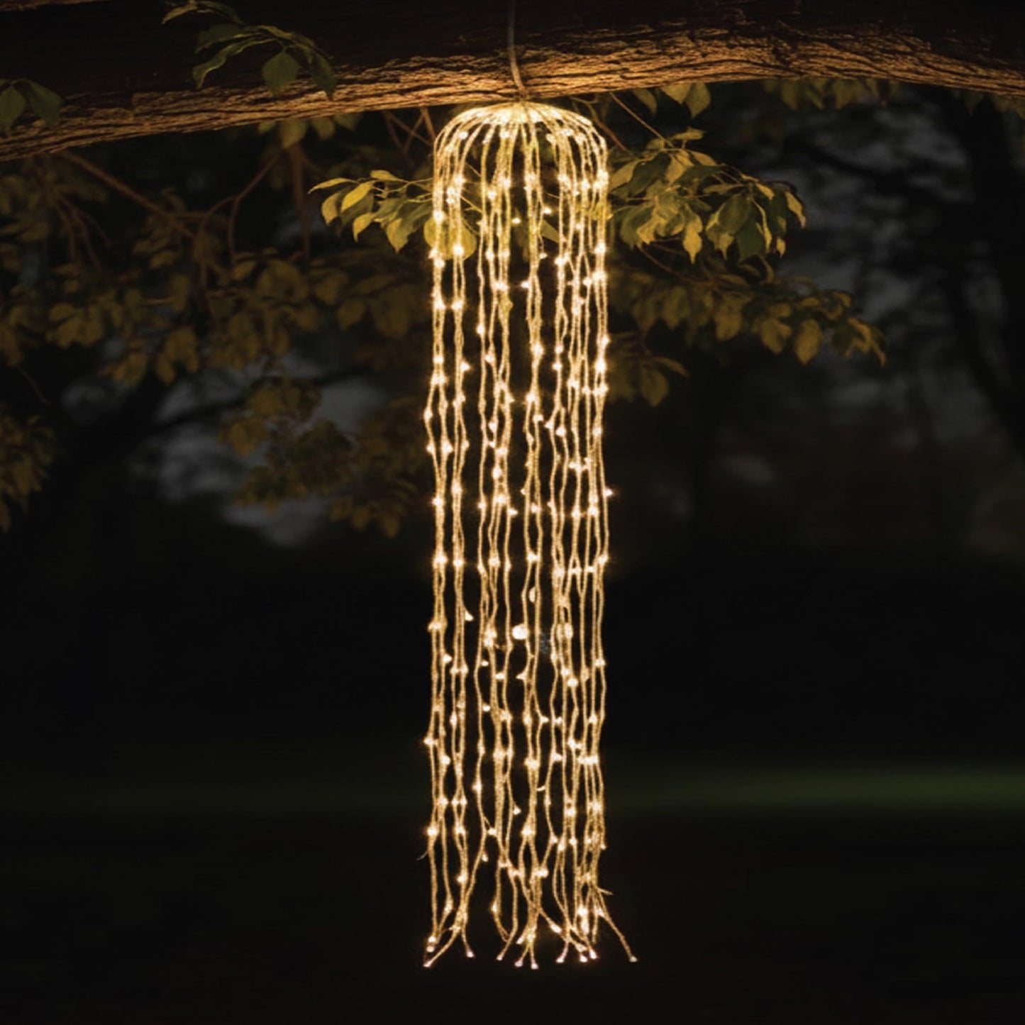Holiday Bright Lights Indoor Outdoor 4-Ft Weeping Willow Lights 440 Warm White 5mm LED Transparent Cable