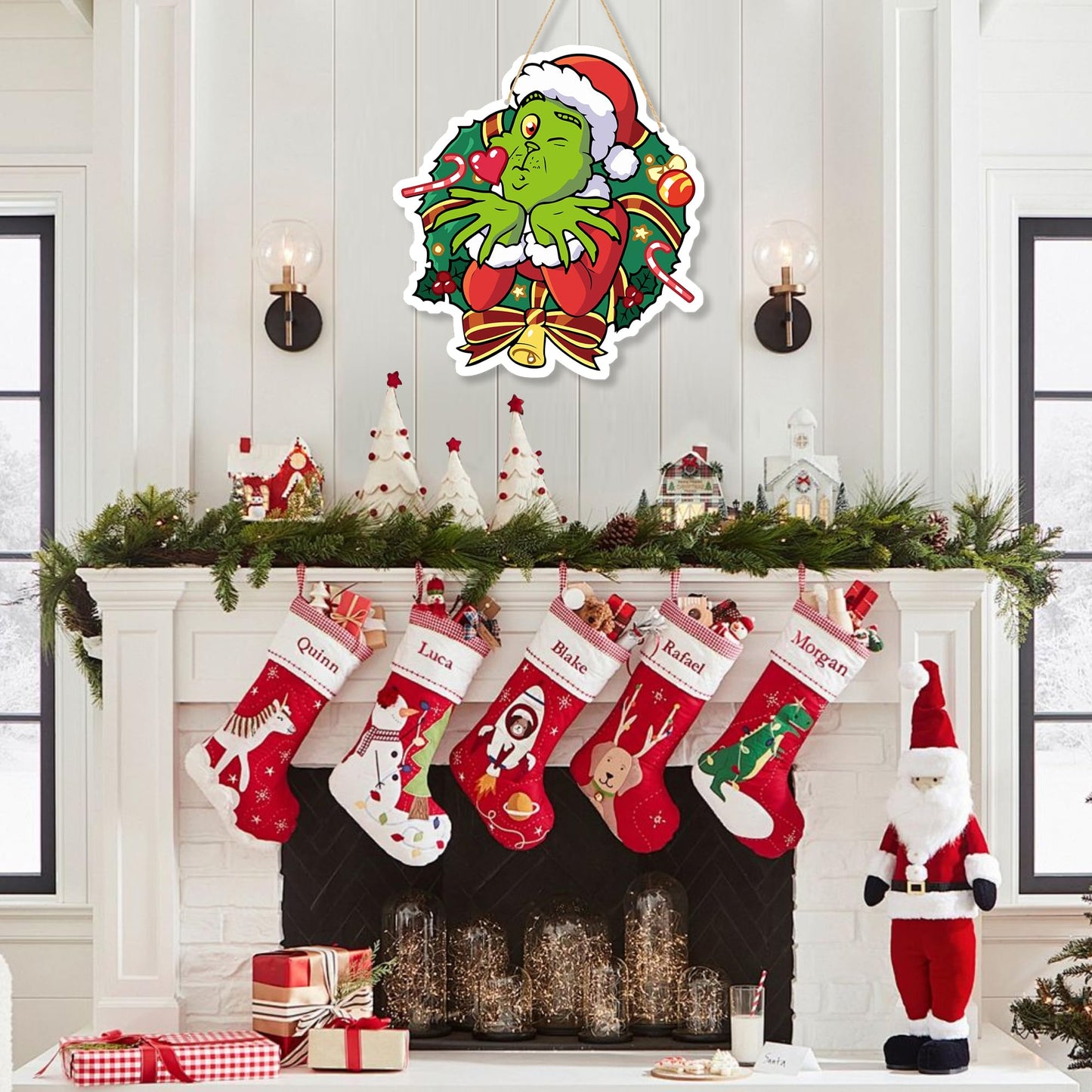 LOCOLY Christmas Decorations Hanging Signs Door Sign for Holiday Decor Ornaments for Christmas Tree