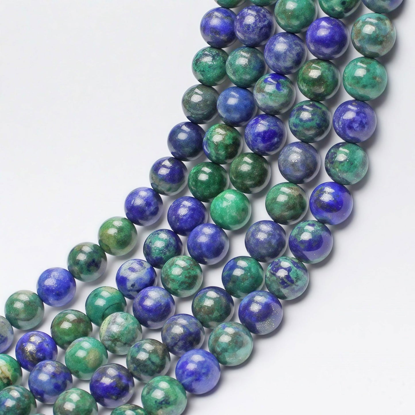 MJDCB 5A Natural Phoenix Lapis Lazuli Round Loose Beads for Jewelry Making DIY Bracelet Necklace 15'' (10mm)