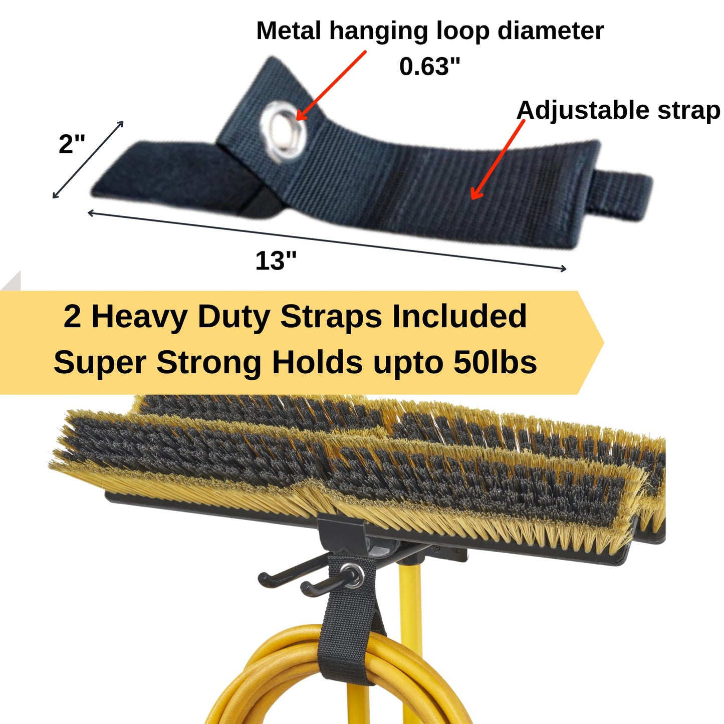 ALWORG Heavy Duty Utility Hooks Bundle - Ladder Hanger for Garage Wall - Versatile Tool Holder to Maximize Space in Yard, Shed. Hang Wheelbarrow Folding Chair and More Organize Chairs, Brooms, Tire