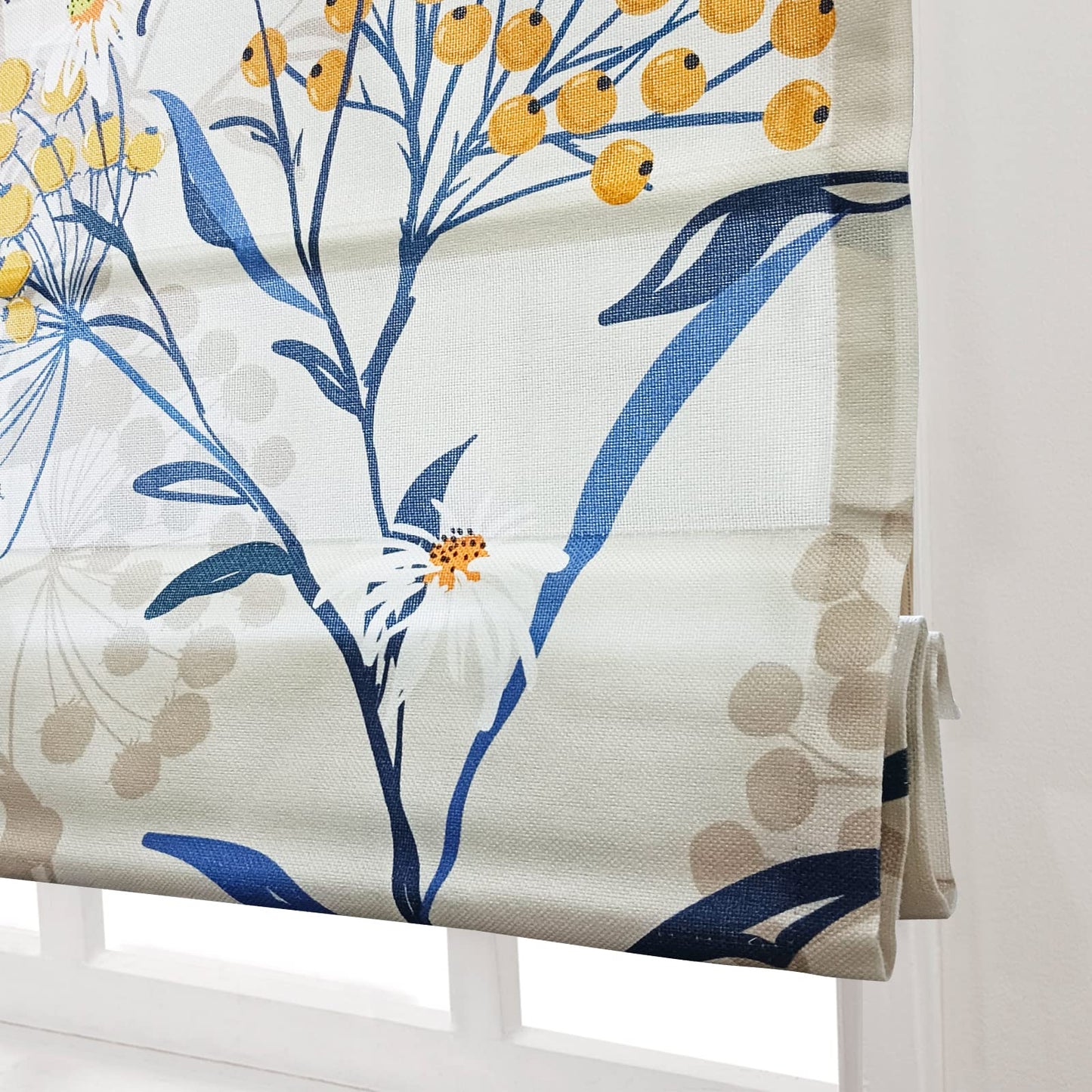 Artdix Roman Shades for Windows, Floral Blackout Cordless Roman Shades for Farmhouse, Doors, Kitchen Windows, Easy to Install