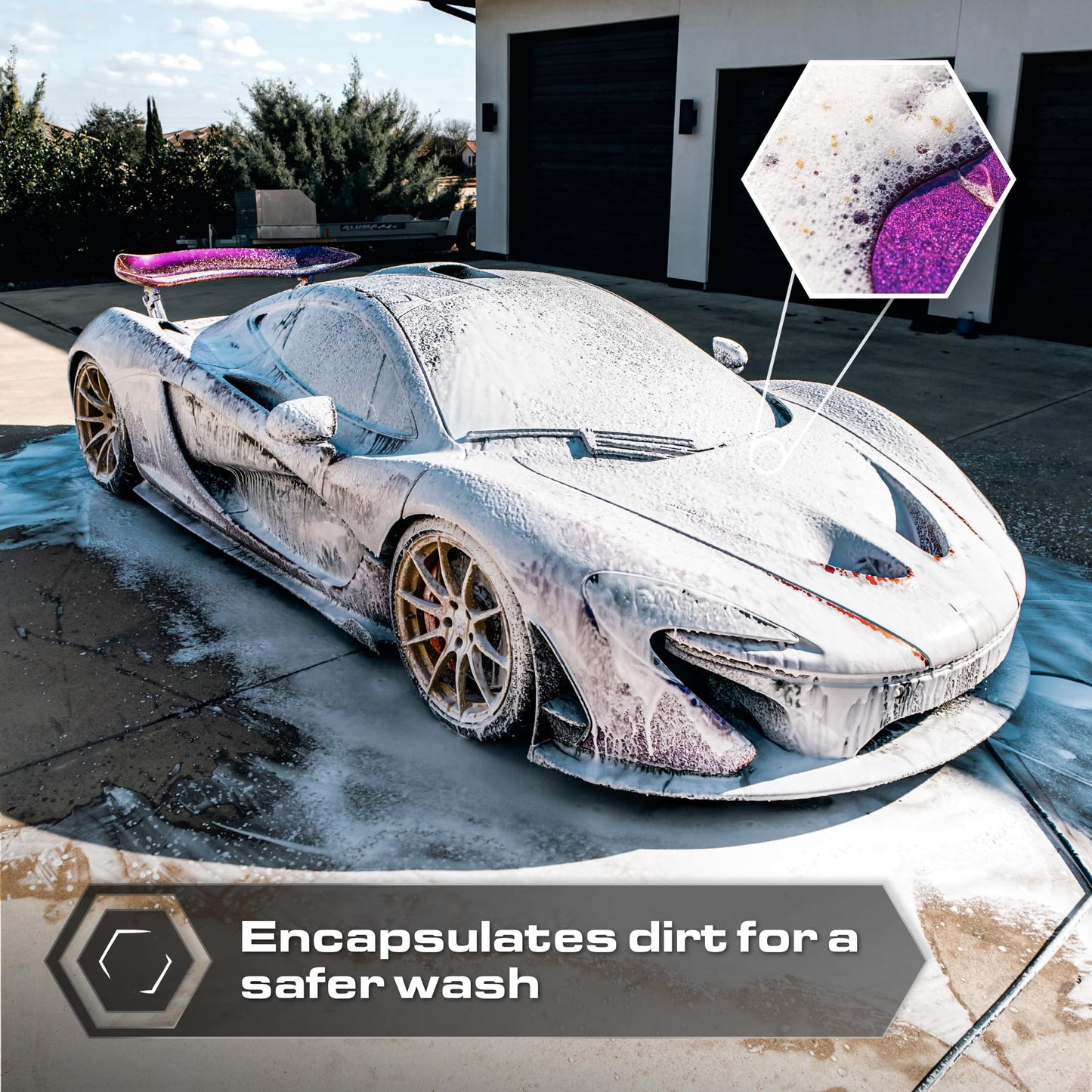 Blackline Automotive Extreme Foaming Car Shampoo - Extreme Ultra Foam Perfect for Ceramic Coatings - Compatible with Foam Cannon for Pressure Washer (16 FL Oz, Green Apple)