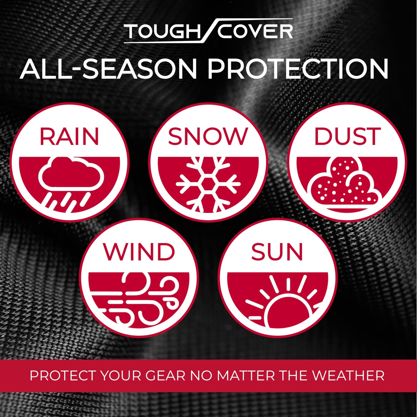Tough Cover Riding Lawn Mower Cover - 90x56x59 in Black - Waterproof Protection for Zero Turn Mowers - UV & Snowproof Shield for Outdoor Storage - Drawstring Strap & Dust Guard for Tractor Accessories