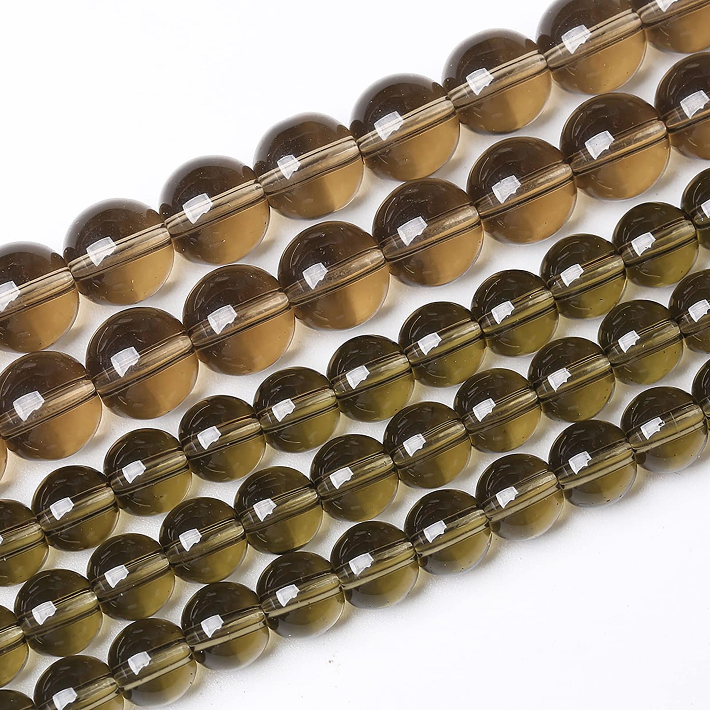61PCS 6mm Smoky Crystal Quartz Glass Beads Natural Stone Round Loose Beads for Jewelry Making DIY Bracelet Necklace 15 Inch,Energy Stone Healing Power(6mm, Smoky Quartz Glass)