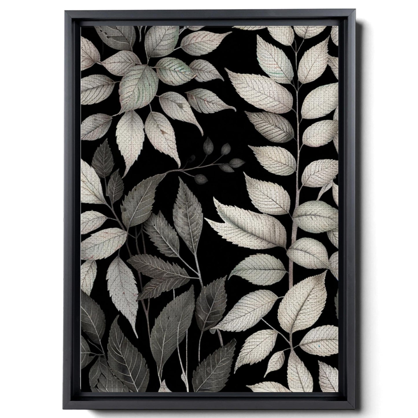 Canvas Print Scandinavian Folk Art Black and Beige Abstract Botanical Wall Art for Scandinavian Home Decor Decor Canvas, Wall