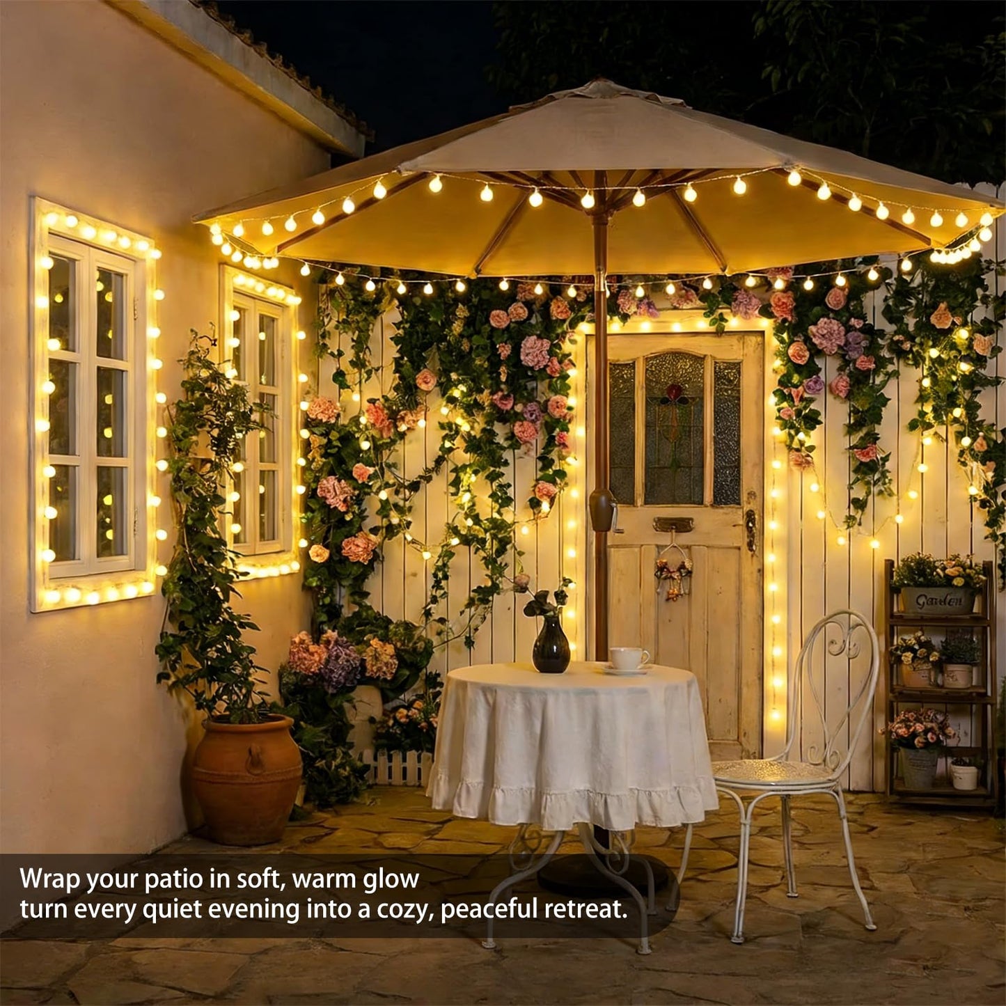 100 LED Shatterproof Globe String Lights, 33ft Warm White Fairy Lights Plug in with Remote Timer Dimmer, 8 Modes Waterproof Indoor Outdoor Lights for Bedroom Classroom Christmas Tree Party Decor