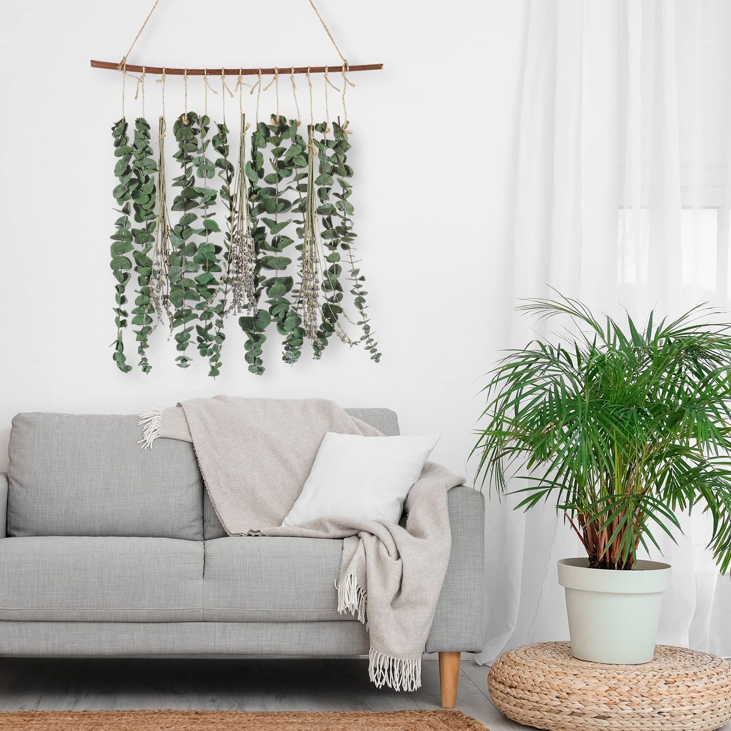 Bathroom Decor Real Eucalyptus for Shower and Lavender Fresh Eucalyptus Stems Wall Hanging Decor Fragrance Greenery Wall Hanging for Wedding Decor,Bedroom,Living Room,Kitchen,Boho Home Decor