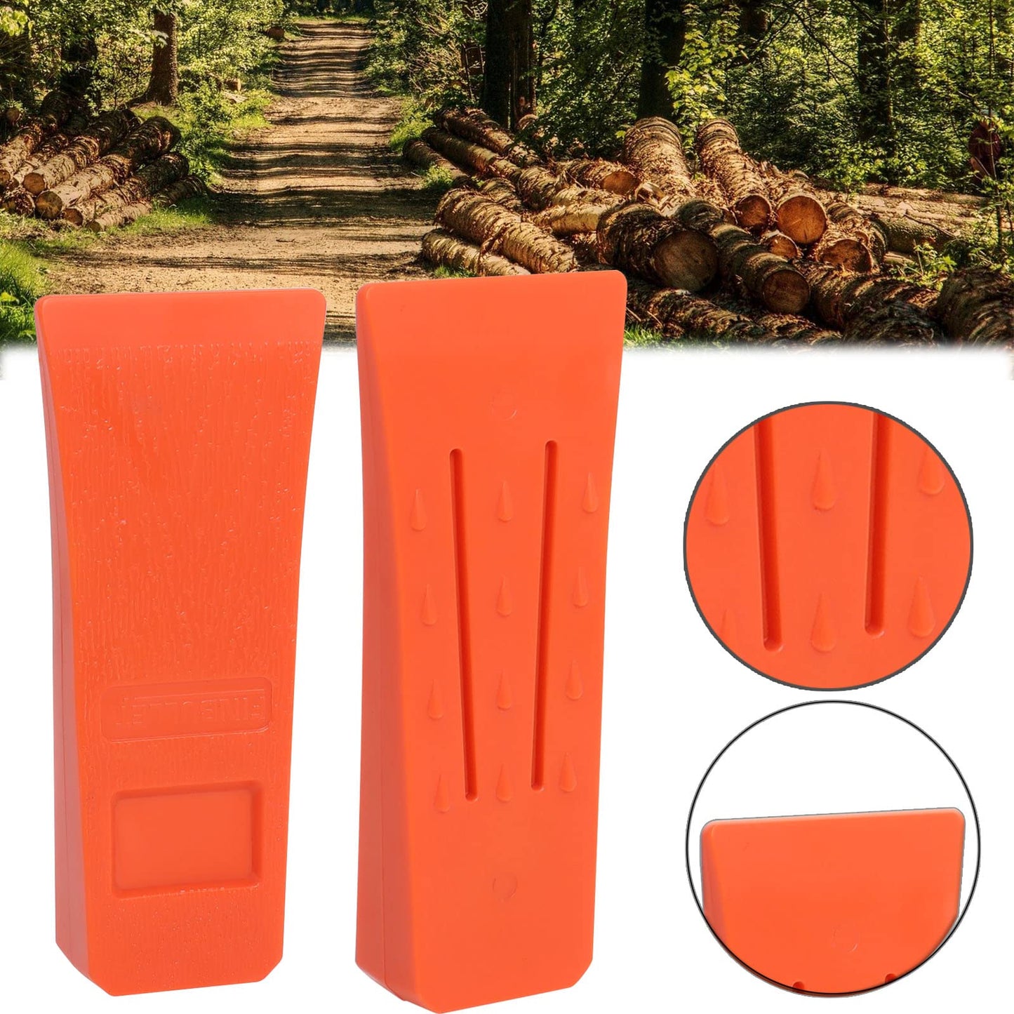 Poweka 6'' Felling Wedges Set for Chainsaw - ABS Plastic Wood Splitting Tree Cutting Wedge, Logging Supplies Tools(6 Packs)