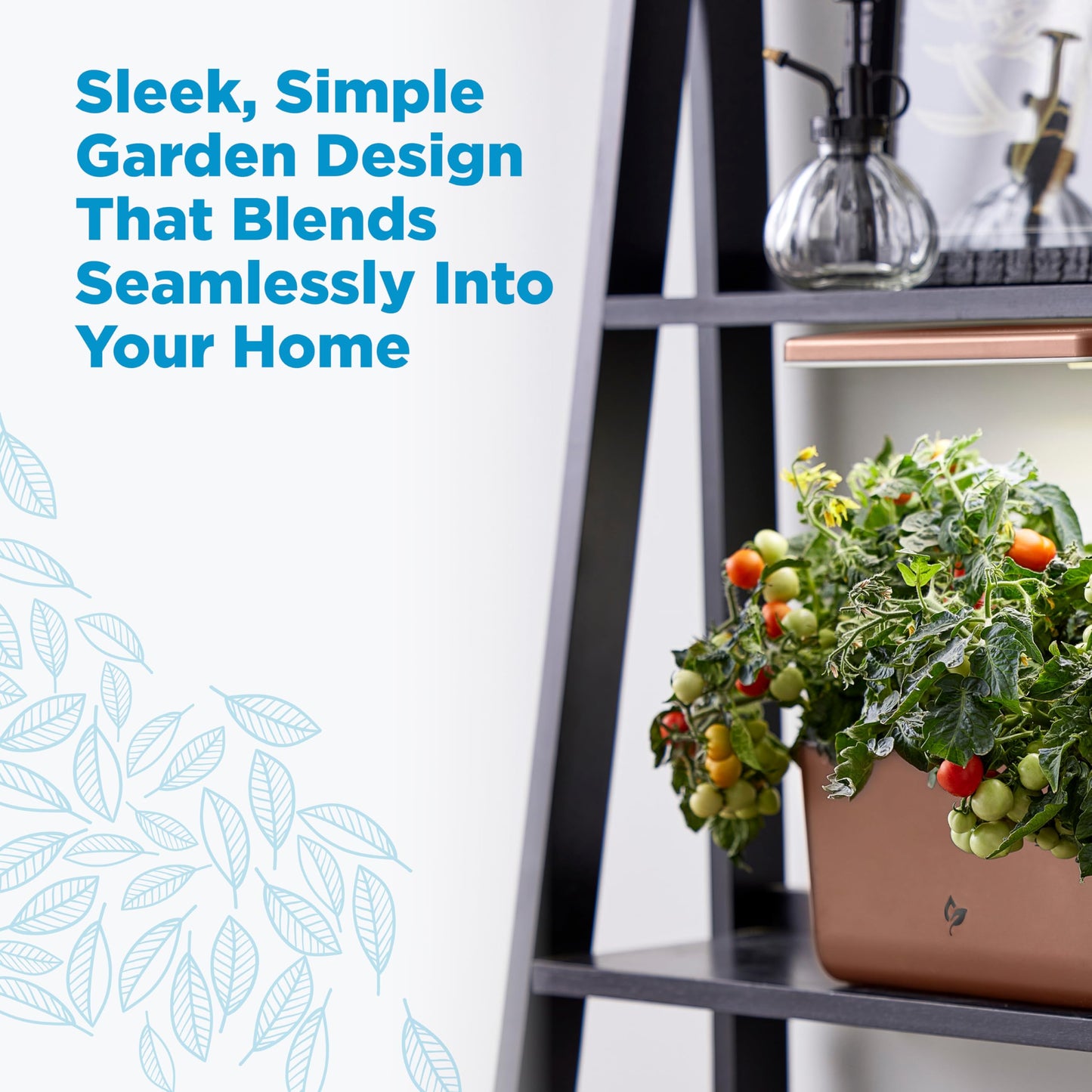 AeroGarden Harvest Lite in Mocha, Soil-Free Indoor Hydroponic Garden with LED Grow Light for Year-Round Gardening of up to 6 Herbs and Vegetables