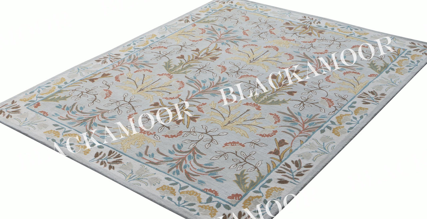 Isabel Handmade Wool Tufted Area Rug | Unique Traditional Adeline Gray Jaipuri Design, Thick & Soft Carpet | Perfect for Living Room, Bedroom Decor (3' X 5')