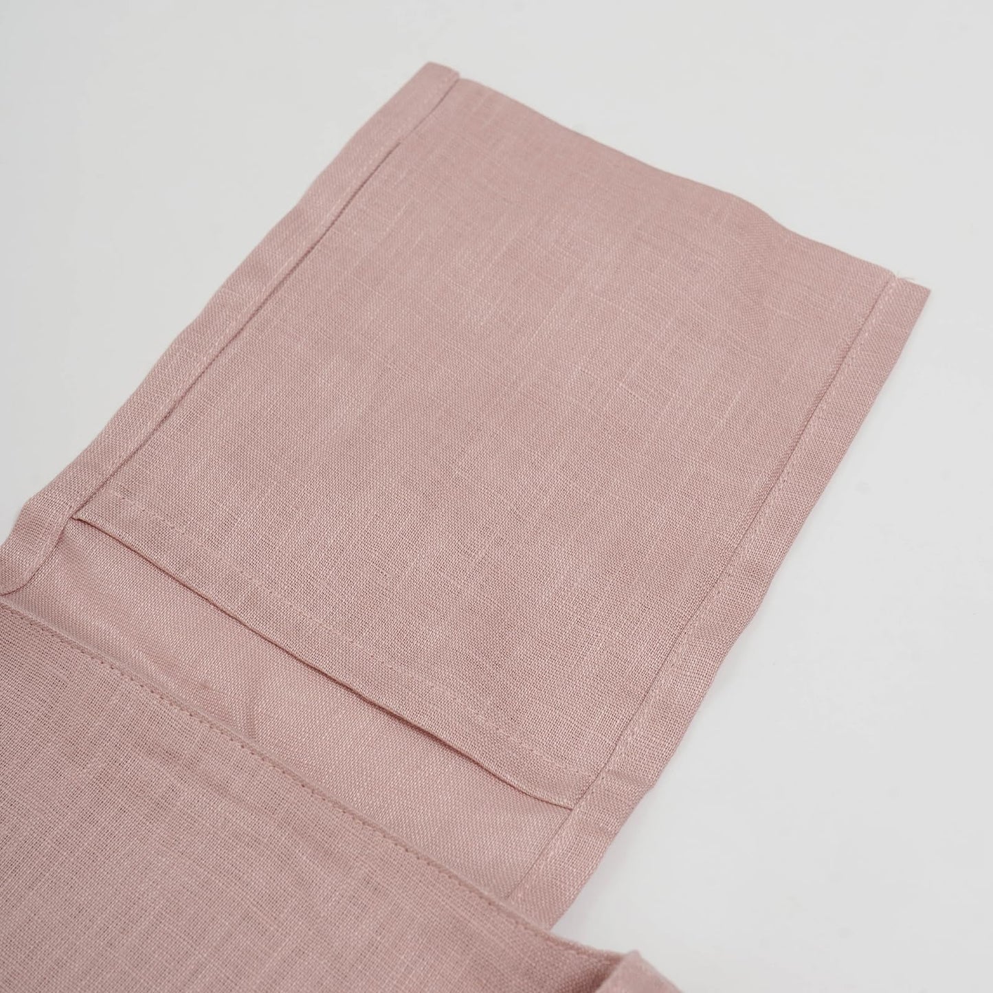 HSOFTIFY 100% Pure Linen Reusable Shopping Bags for Shoulder Grocerie Bags Heavy Duty with Handles (Pink)