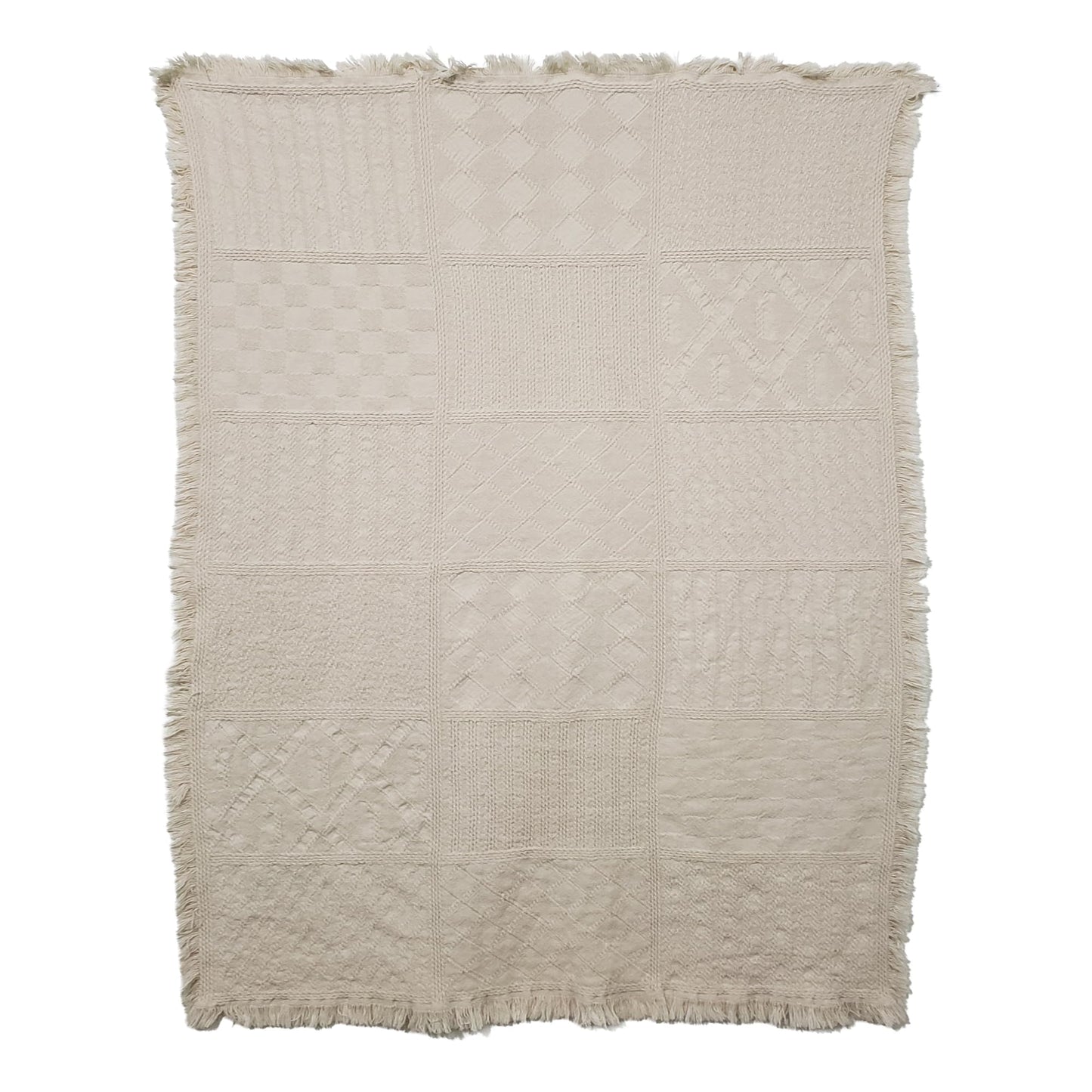 Pure Country Weavers Irish Fisherman Natural Waffle Weave Blanket - Gift Tapestry Throw Woven from Cotton - Made in The USA (69x48)