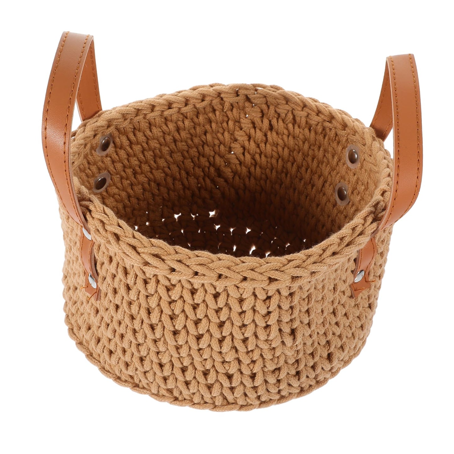 STOBAZA 1pc Cotton Rope Basket Woven Storage Basket Natural Rope for Home Organization
