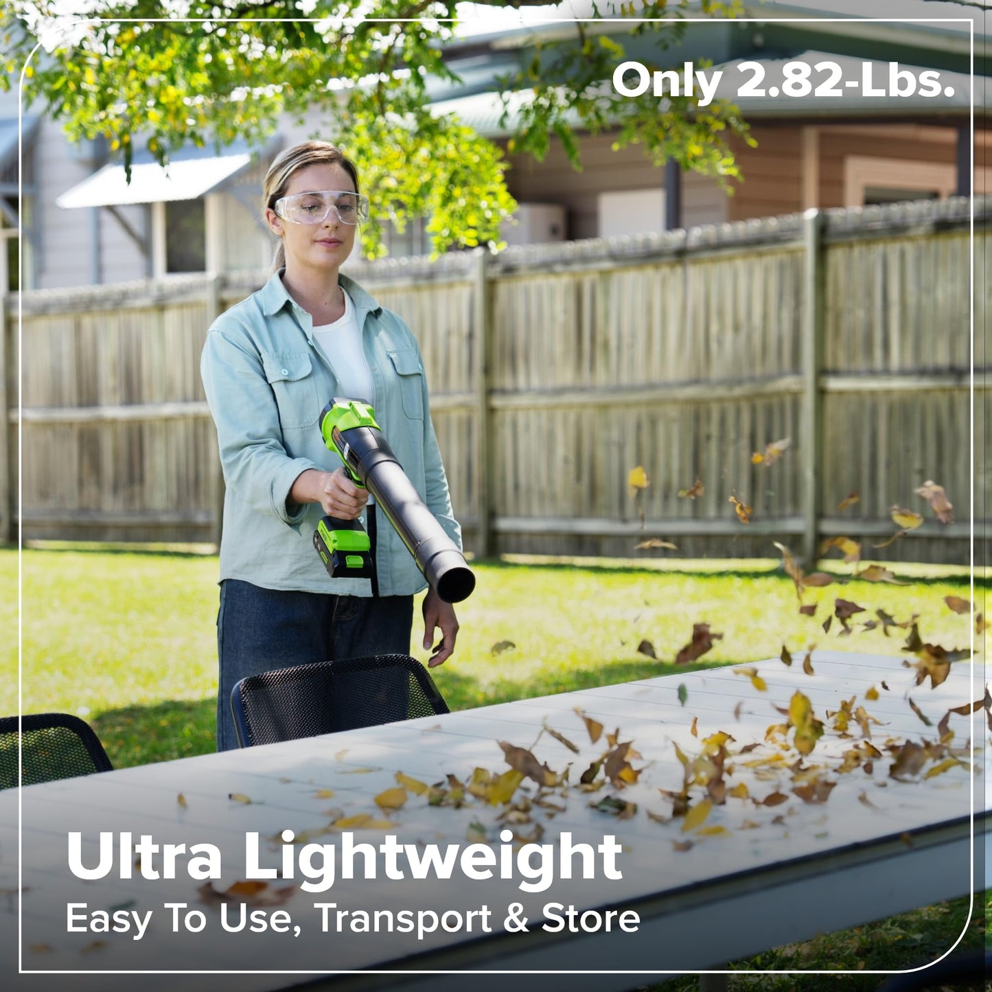 Greenworks 24V (270 CFM / 130 MPH) Brushless Compact Leaf Blower, Powerful for Yard, Patio, Deck and Driveway Cleanup, Includes 3.0Ah USB-C Battery and GaN Charger