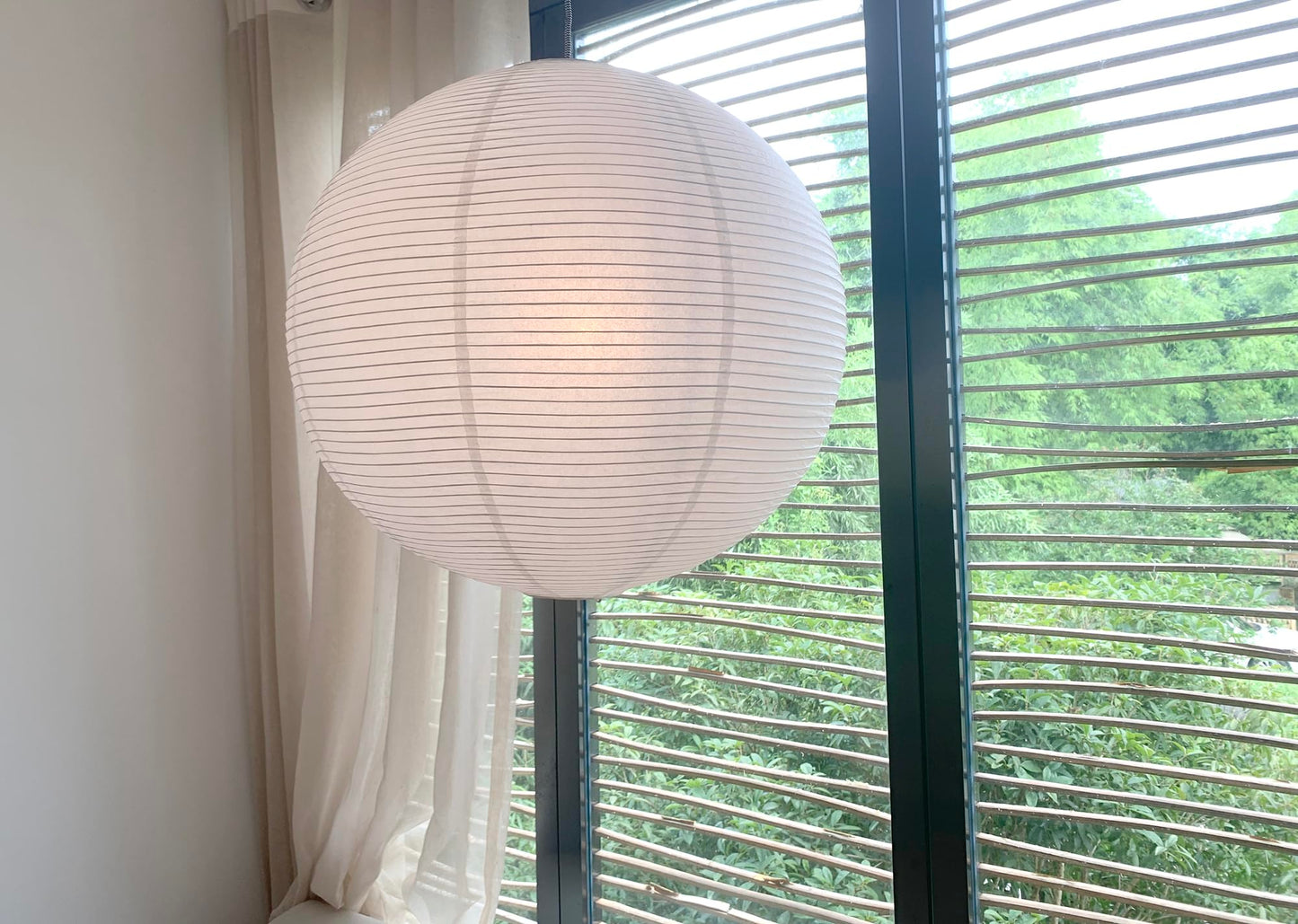 Henjjras White Round paper lamp shade 50cm(19Inch) Chinses Lantern Pendant Lamp Shade,Large Foldable Lampshade