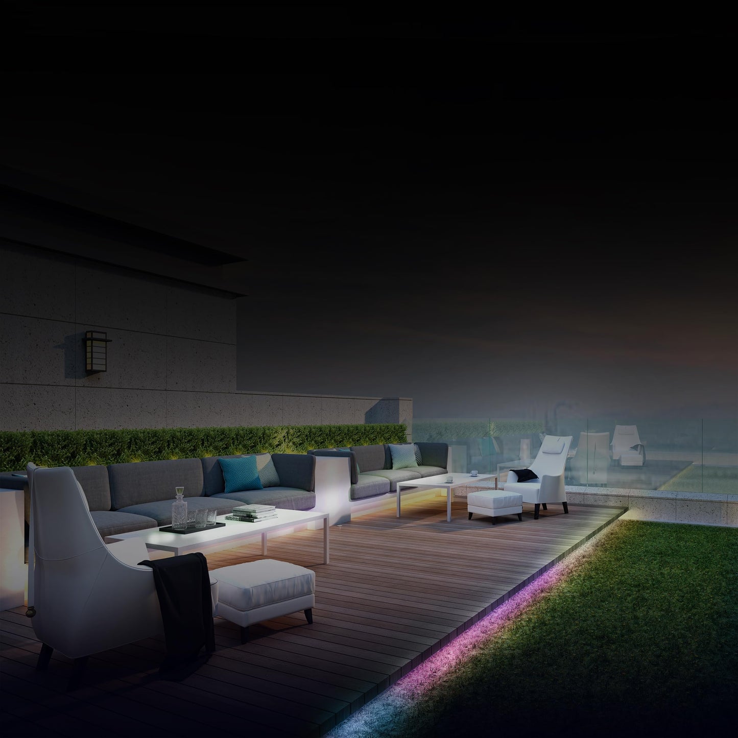Feit Electric 10ft Outdoor Color & Tunable White Neon Flex Light, Dimmable, Bendable Strip with Remote Control, Chasing Effects, Plug-in, Linkable up to 20ft, Ideal for Decks & Patios, NF10/CHASE