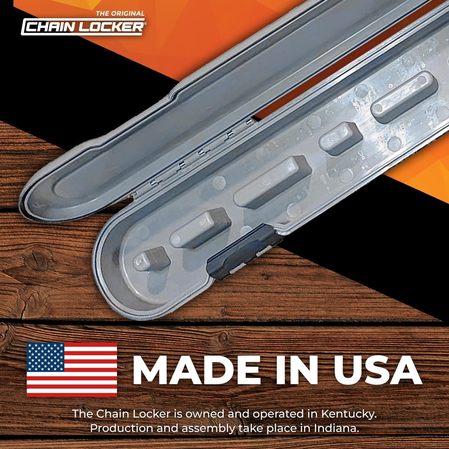 Original Chainsaw Chain Storage - Universal Portable Saw Chain Holder Case For all Chains up to 20” Inch Blades - Can Stack 2 Inches Deep, Fits a Minimum of 8 Chains, Made in USA - Gray