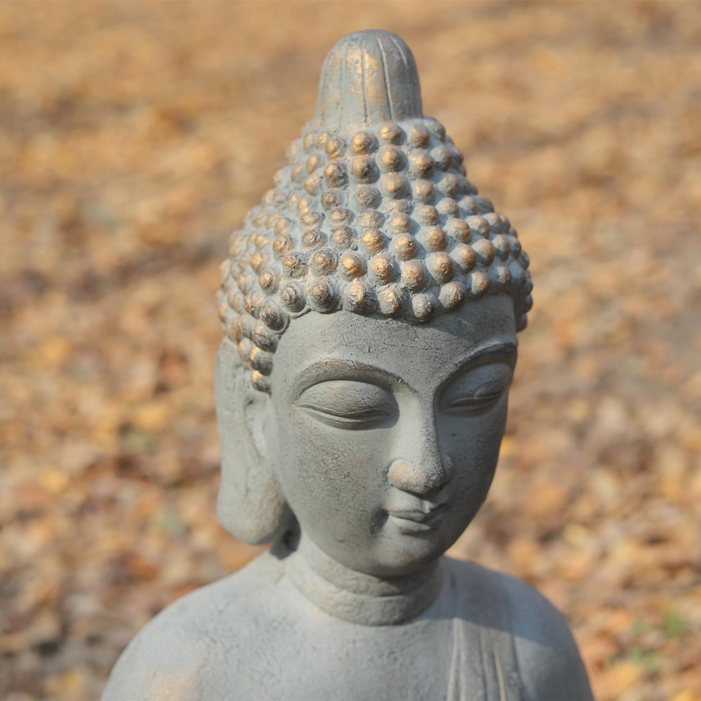 VANZUNE MGO Buddha Statue 26''H Meditative Indian Buddha Statue Buddha Sculpture with Dhyana Mudra Hand Gesture for Tranquil Home Decor Living Room Bedroom Office Tabletop and Gifts, Gray