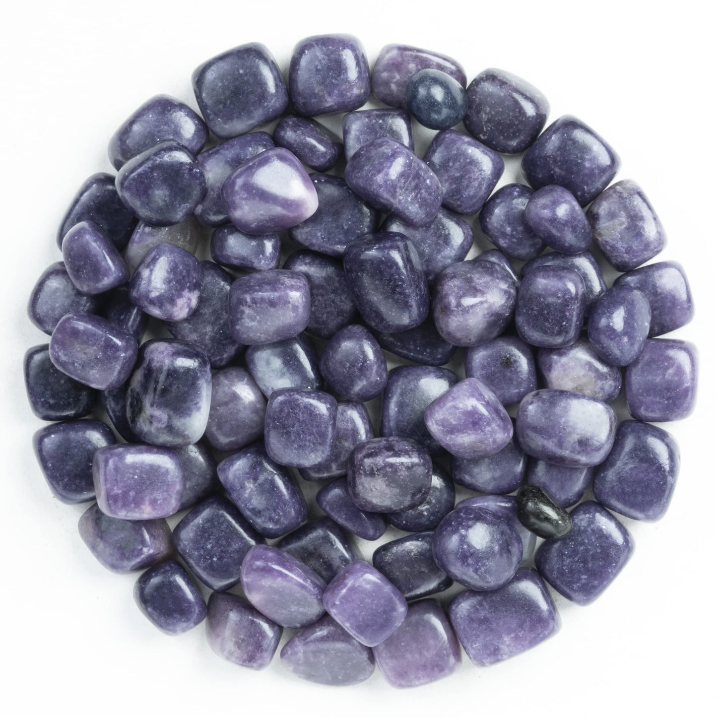 Crocon 1LB Lepidolite Tumbled Stones and Crystals bulk 2000+ Carats - Polished Stones - Rock Collection - vase Filler tumbles - Crystals Healing Reiki - Gemstone Gifts - Fountain tumbles | 20-25 mm,