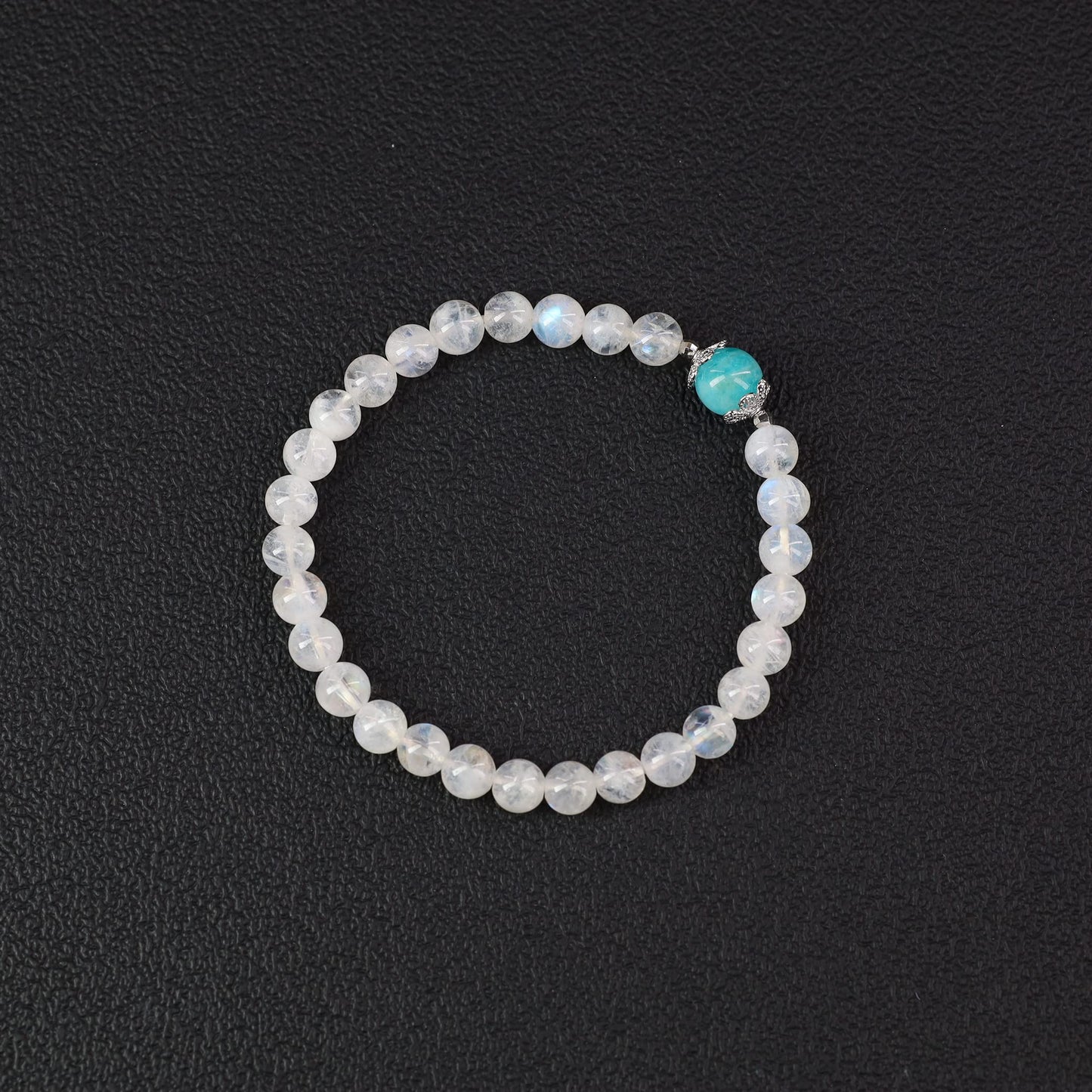 COAI Women's Birthstone Bracelet Amazonite Moonstone Bracelet Crystal Bracelet for Women