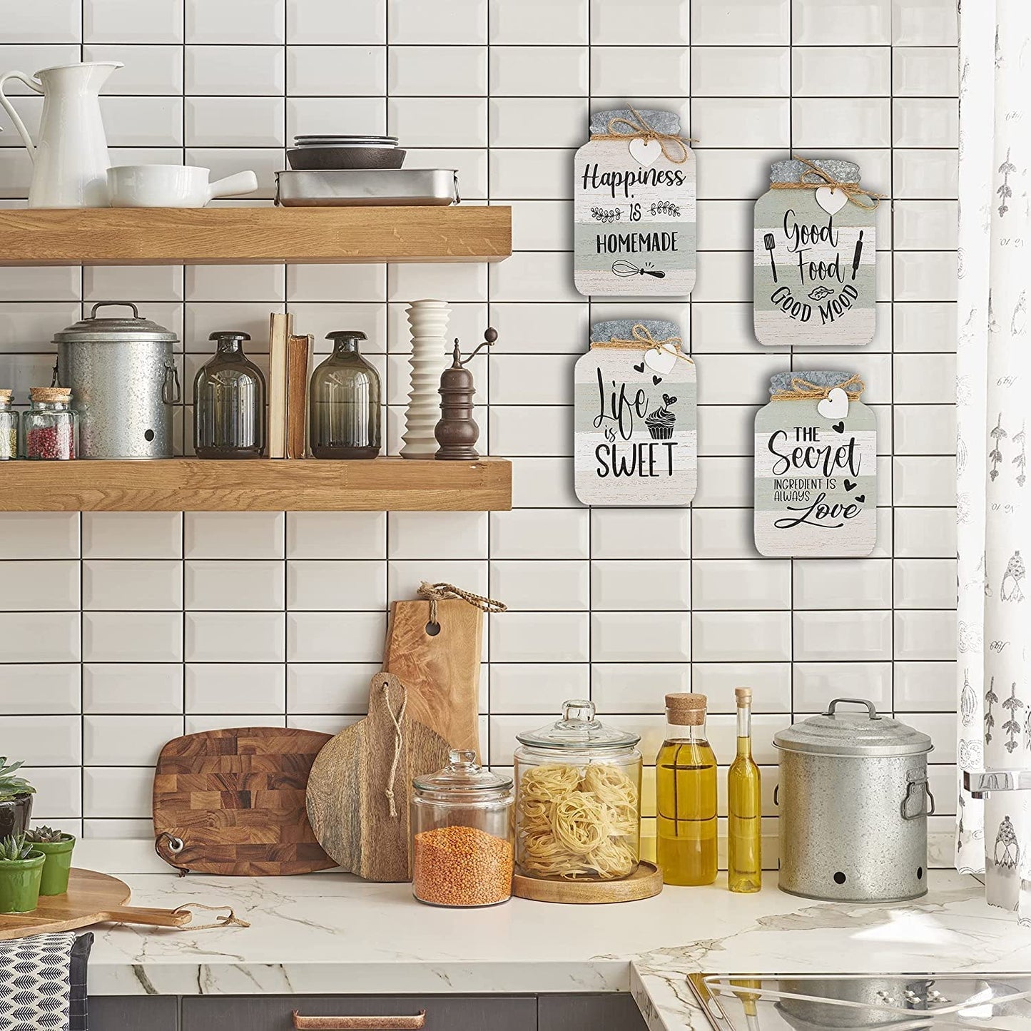 Old Shack Collection – Kitchen Wall Decor Set of 4 – Durable Kitchen Wall Art – Refined Kitchen Decor to Elevate Your Home, Crafted for Lasting Style, Each sign: 8×5 in
