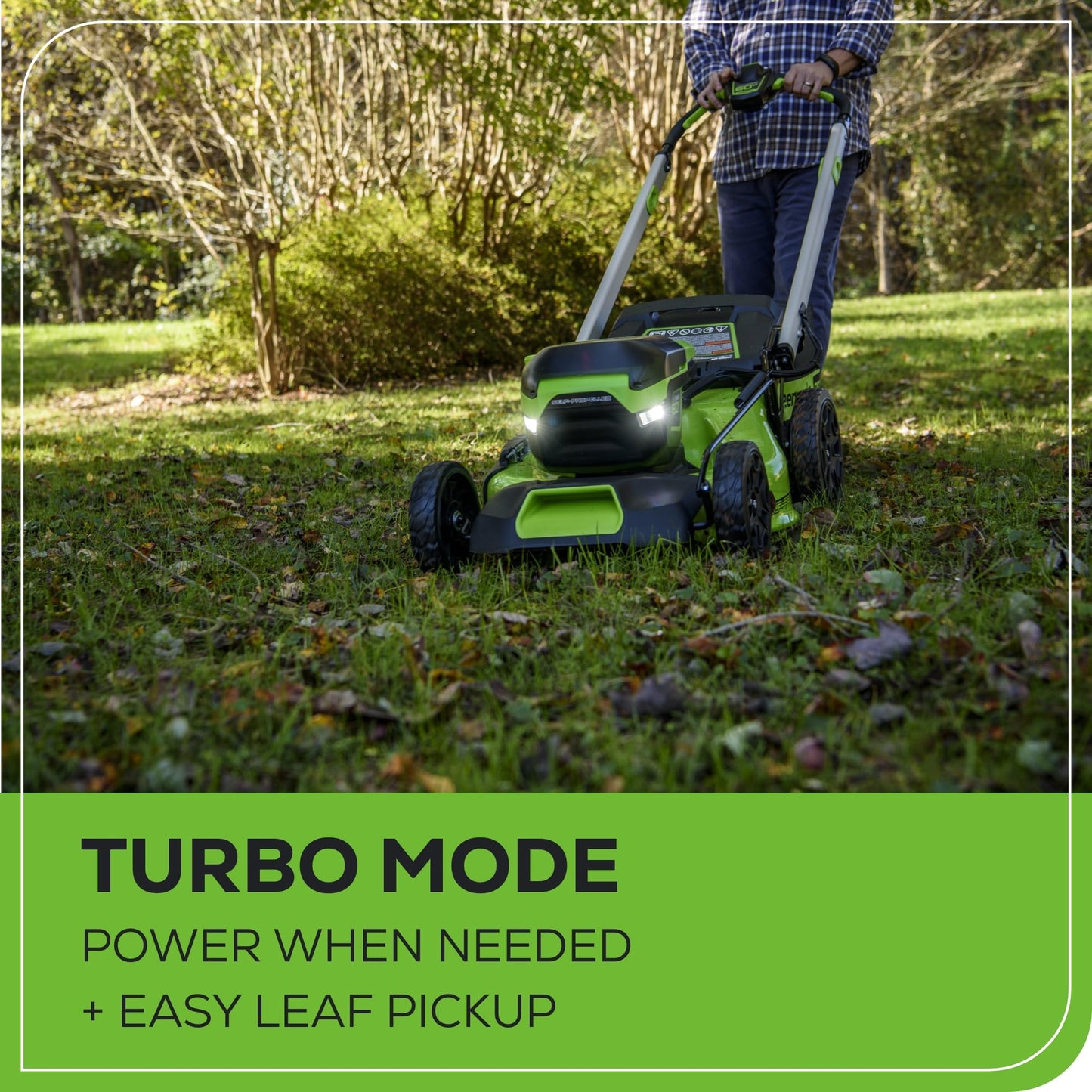 Greenworks 60V 21" Brushless (Self-Propelled) Cordless Lawn Mower, 2 x 4.0Ah Batteries (3/4 Acre, Rapid Charger, 4-in-1, LED Lights, IPX4)