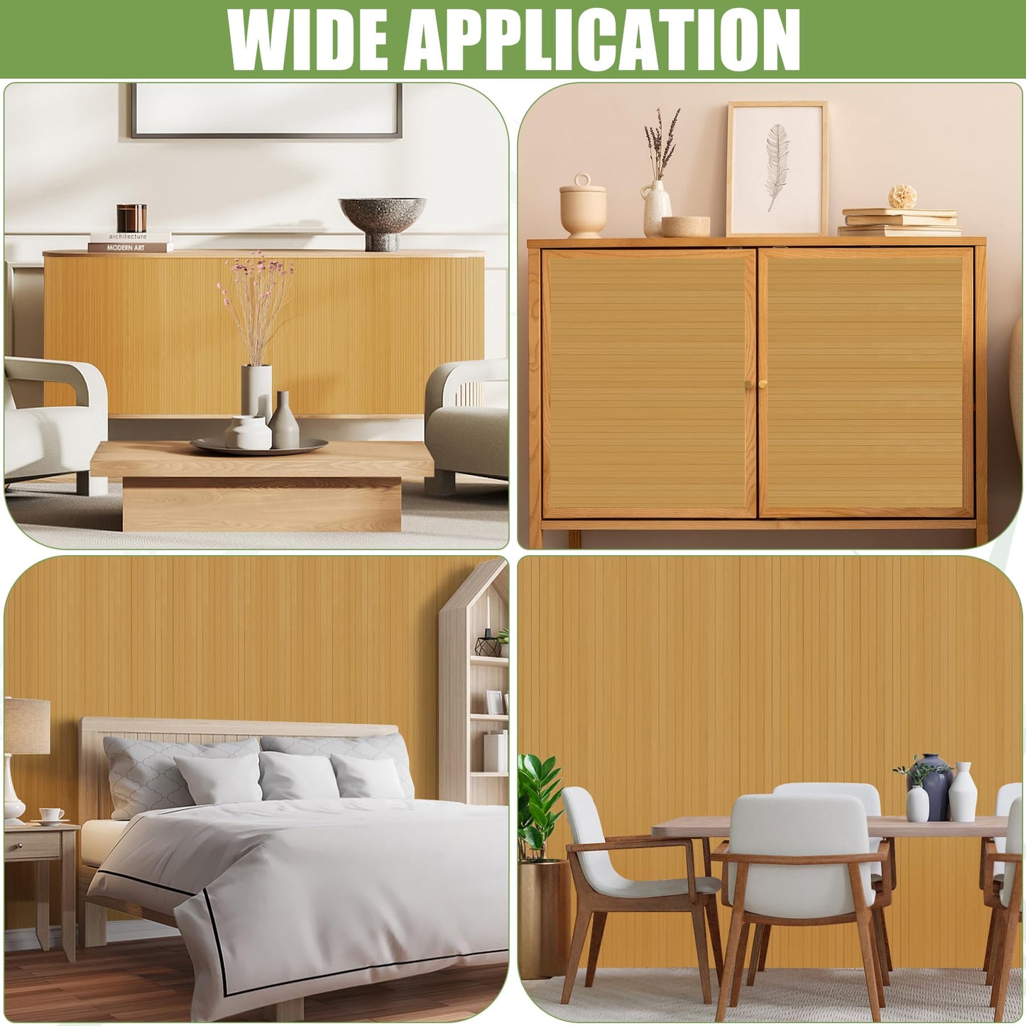 Bamboo Wall Panel for Interior Wall Decor, Renewable Pole Wrap Wainscoting Roll Bamboo Covering Paneling for Wall Ceiling Office Bedroom Living Room (48" H x 96" L, Carbonized)