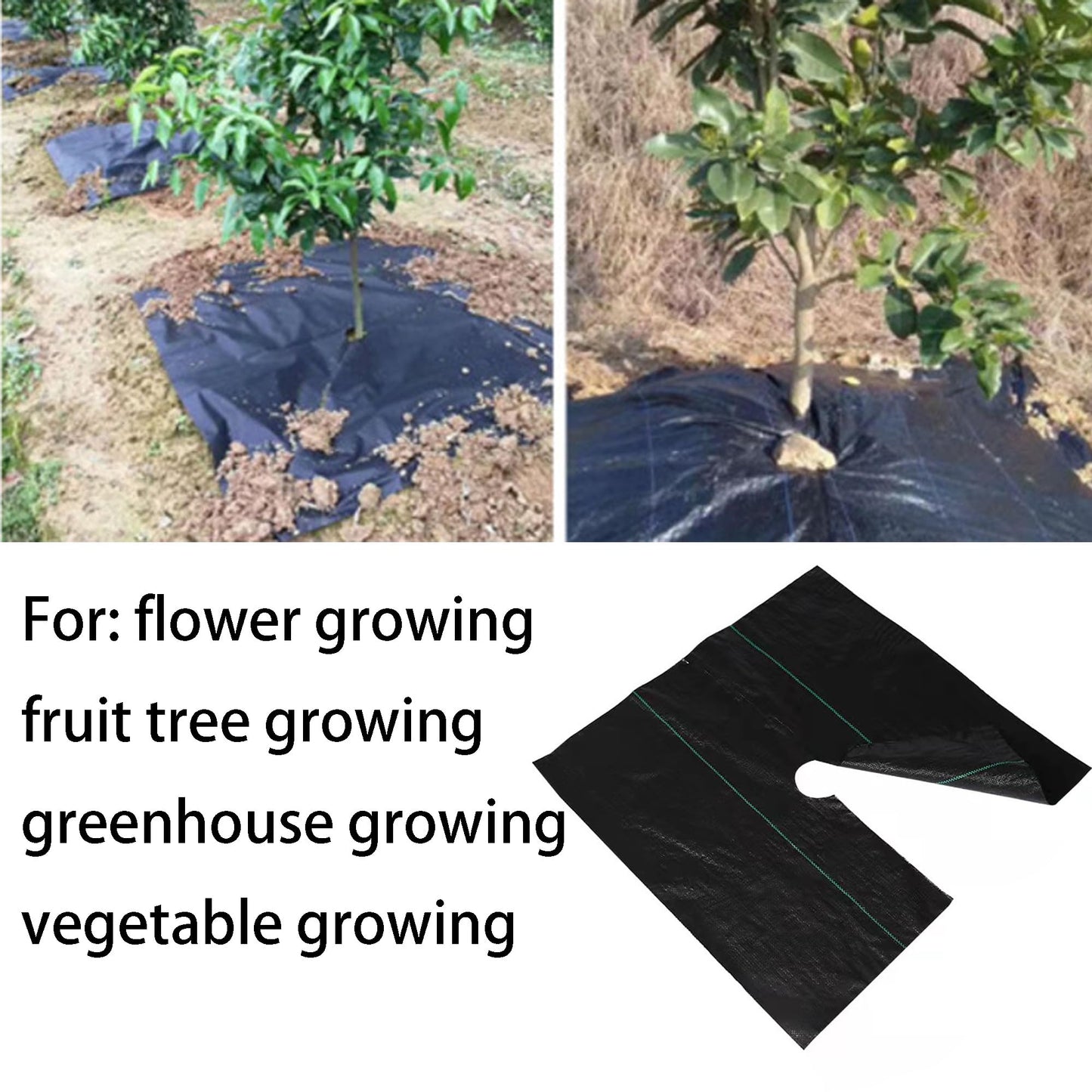 FHJDFHYHC 40in Premium Garden Weed Barrier Landscape Fabric Weed Barrier Fabric,Mulch mat,Mulch Ring,Tree Rings for Easy Set up and Superior Weed Control(10pcs)
