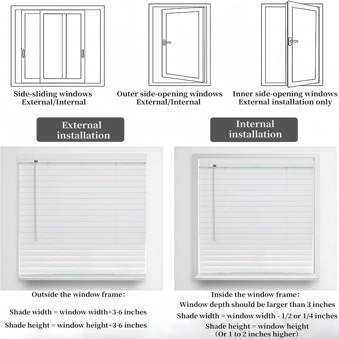 Blinds，Cordless Blinds，Venetian Blind，Mini Blinds，2 inch Blinds Aluminum Blinds，Vinyl Blinds，Window Blinds，Door Blinds，Horizontal Window Blinds，Blinds for Windows.White.44 W x 34" H
